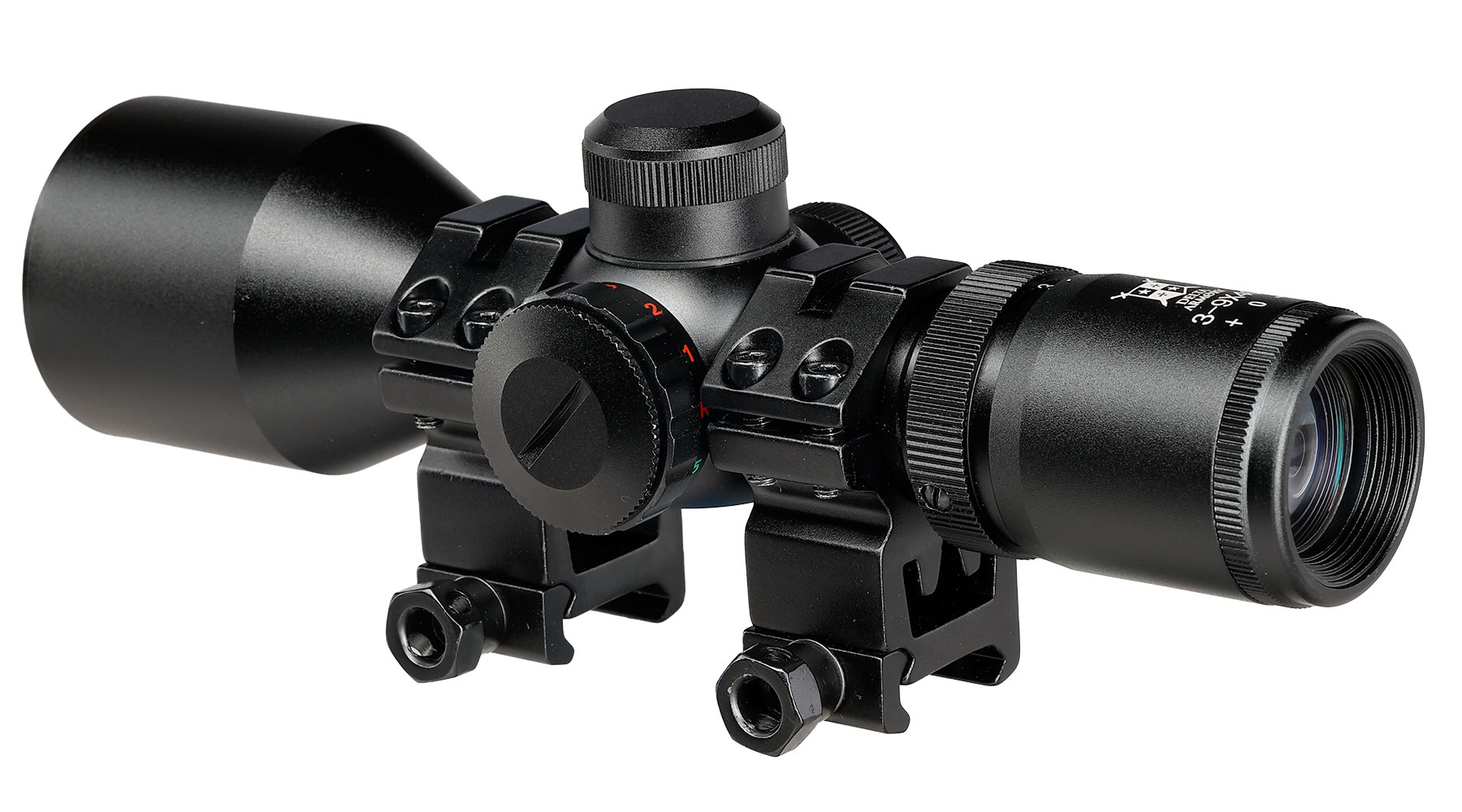 Delta Armory 3-9x40 Mil-Dot kompakt Zielfernrohr beleuchtet inkl. 20 - 22 mm Ringe schwarz Bild 3
