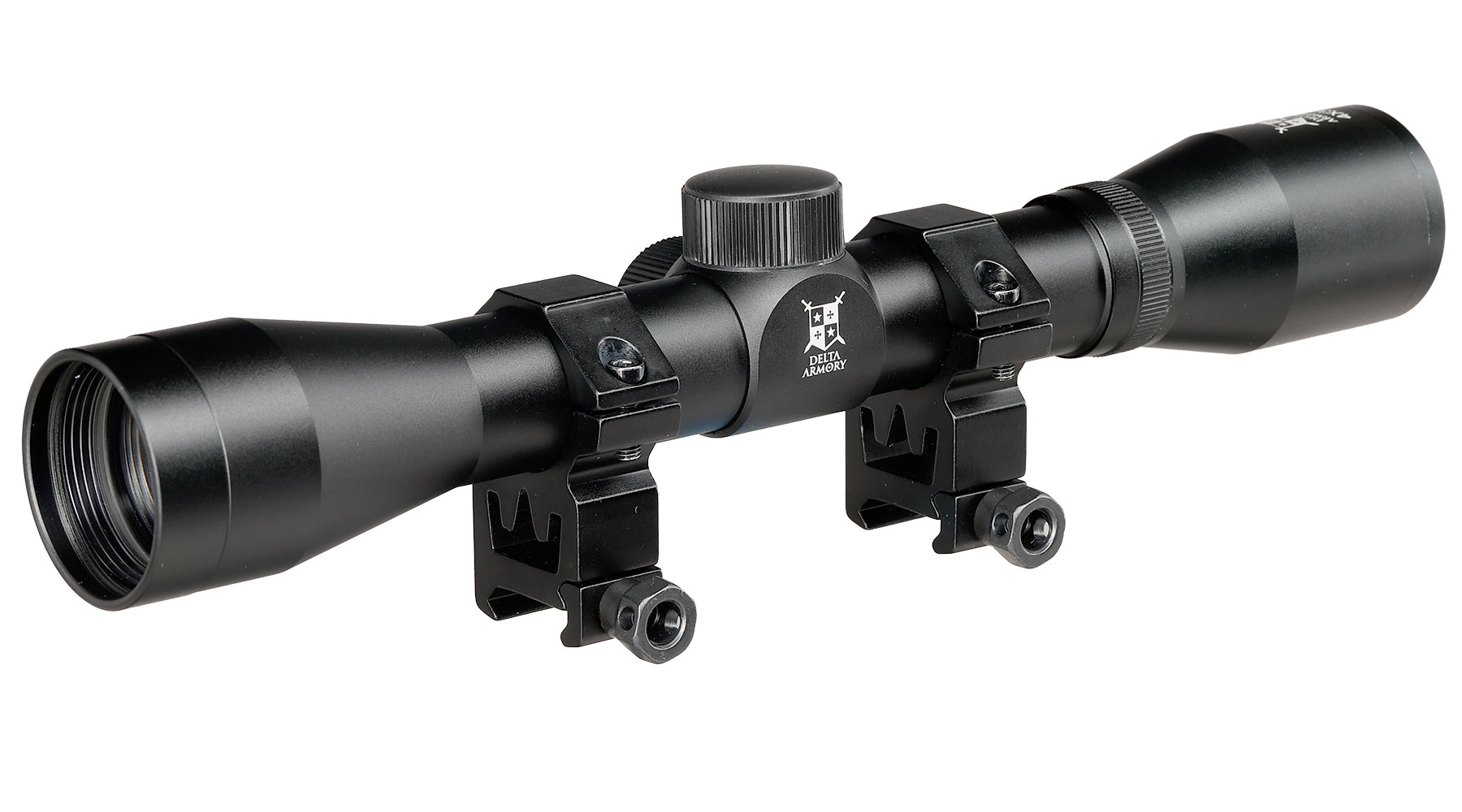 Delta Armory 4x32 Mil-Dot Zielfernrohr inkl. 20 - 22 mm Ringe schwarz