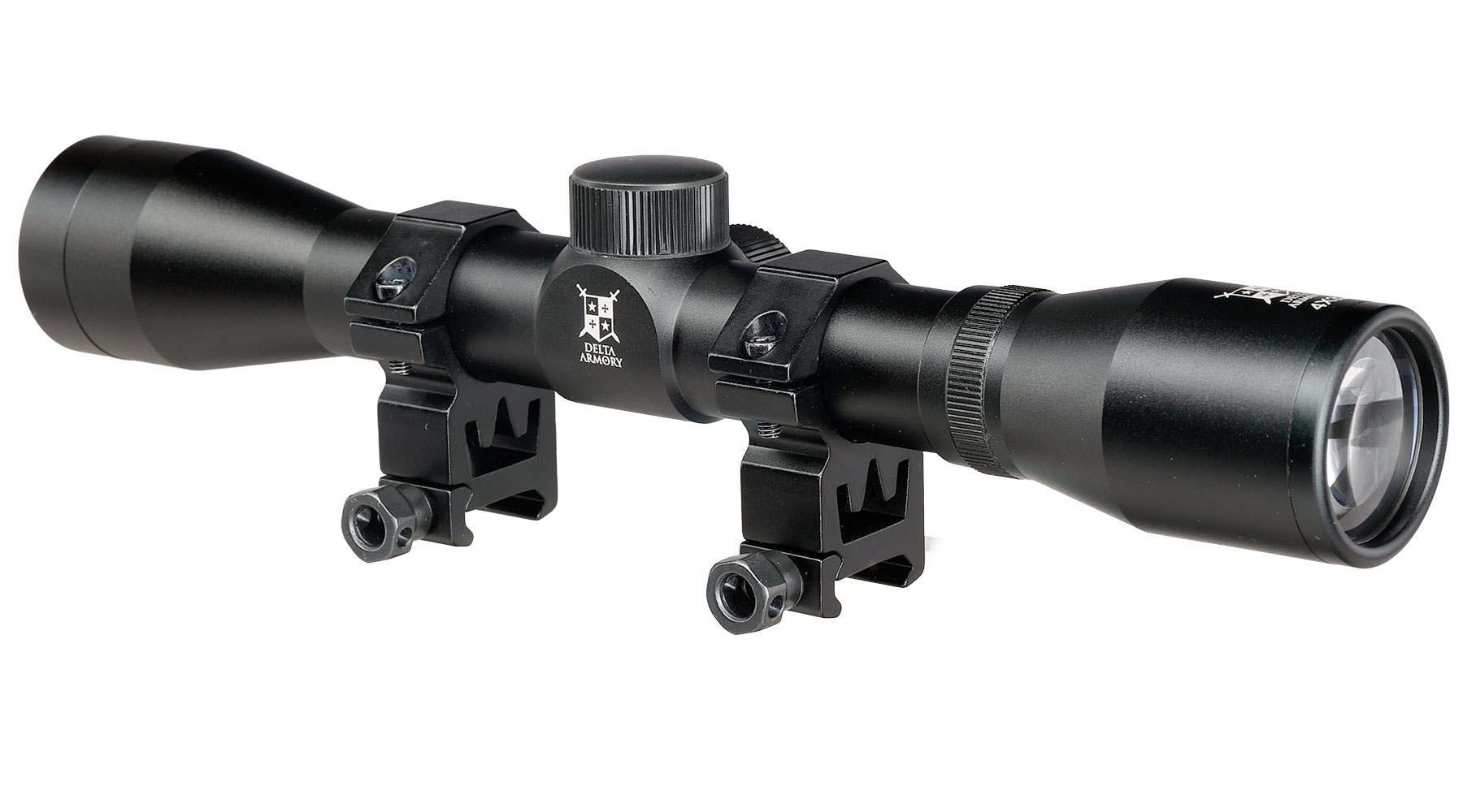 Delta Armory 4x32 Mil-Dot Zielfernrohr inkl. 20 - 22 mm Ringe schwarz Bild 3