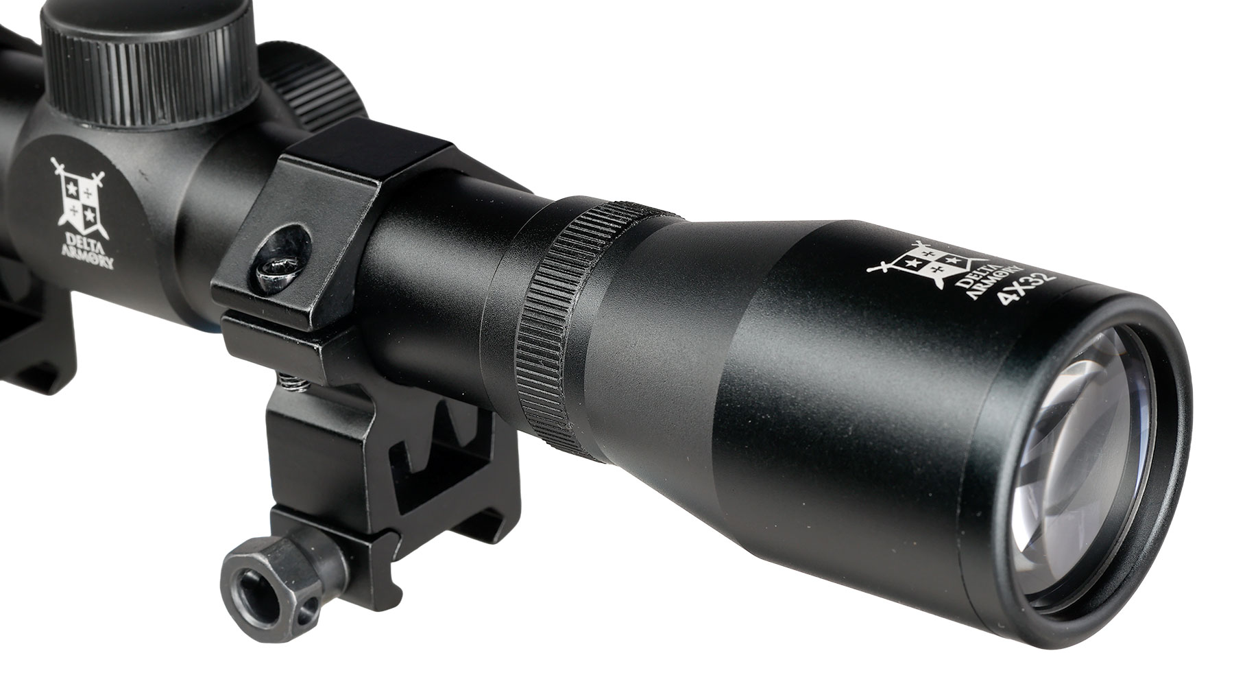Delta Armory 4x32 Mil-Dot Zielfernrohr inkl. 20 - 22 mm Ringe schwarz Bild 7