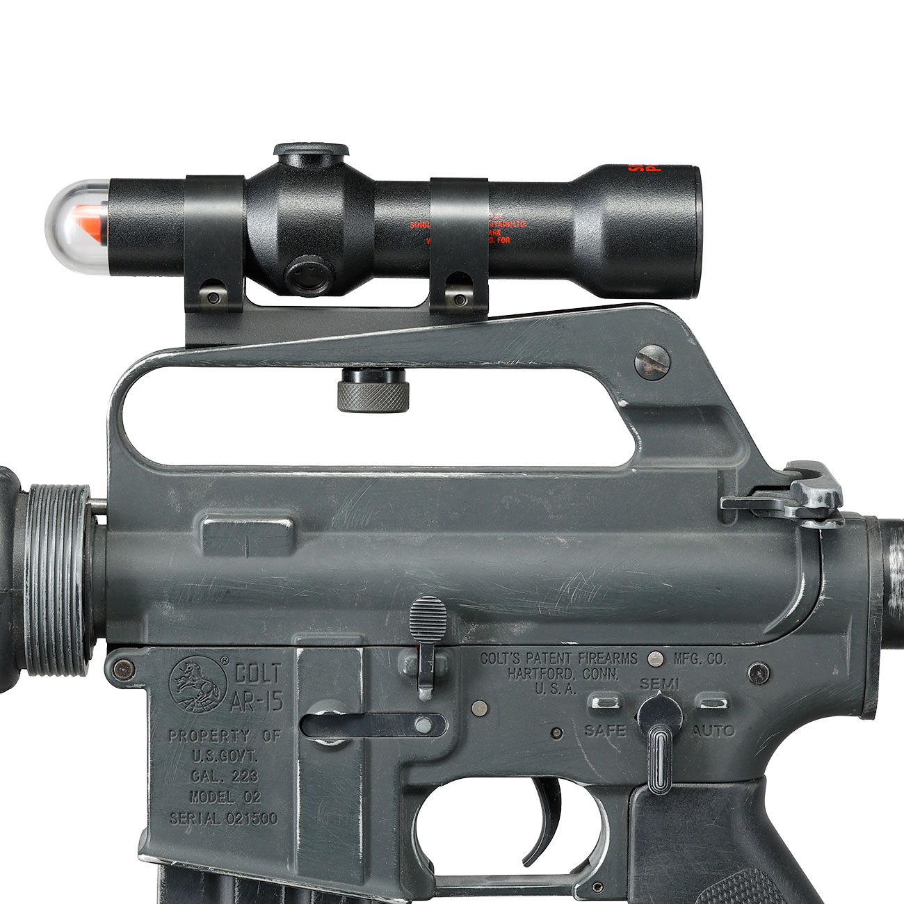 Max Tactical Single Point Red-Dot Sight OEG MOA Vollmetall f. XM177 / CAR-15 Tragegriff schwarz Bild 10
