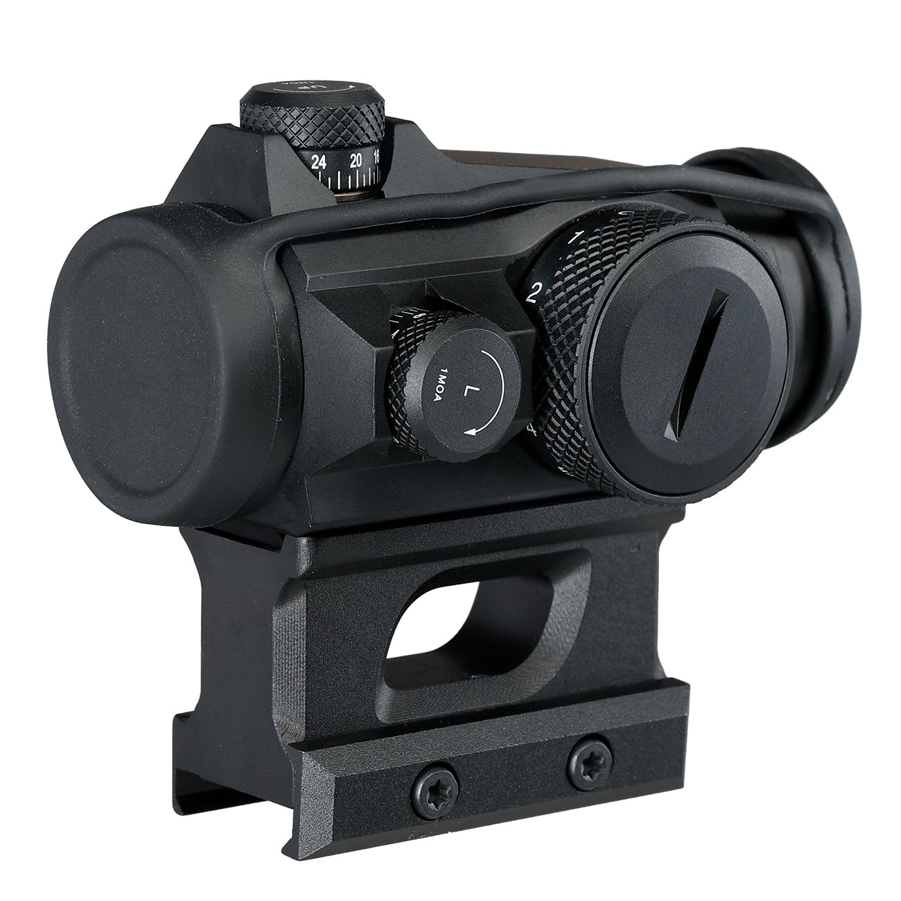 ASG / Strike Systems RDATS-01 Red-Dot mit 3 MOA Dot Absehen inkl. 20 - 22 mm Low u. High Mount schwarz Bild 10
