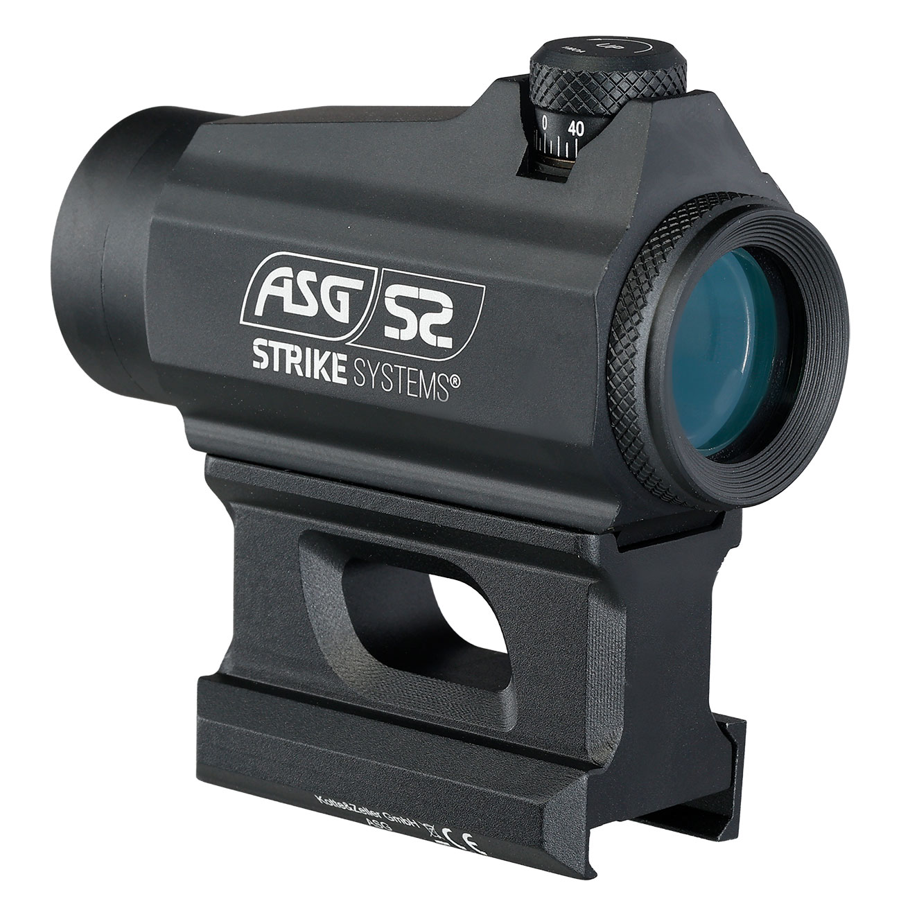 ASG / Strike Systems RDATS-01 Red-Dot mit 3 MOA Dot Absehen inkl. 20 - 22 mm Low u. High Mount schwarz Bild 2
