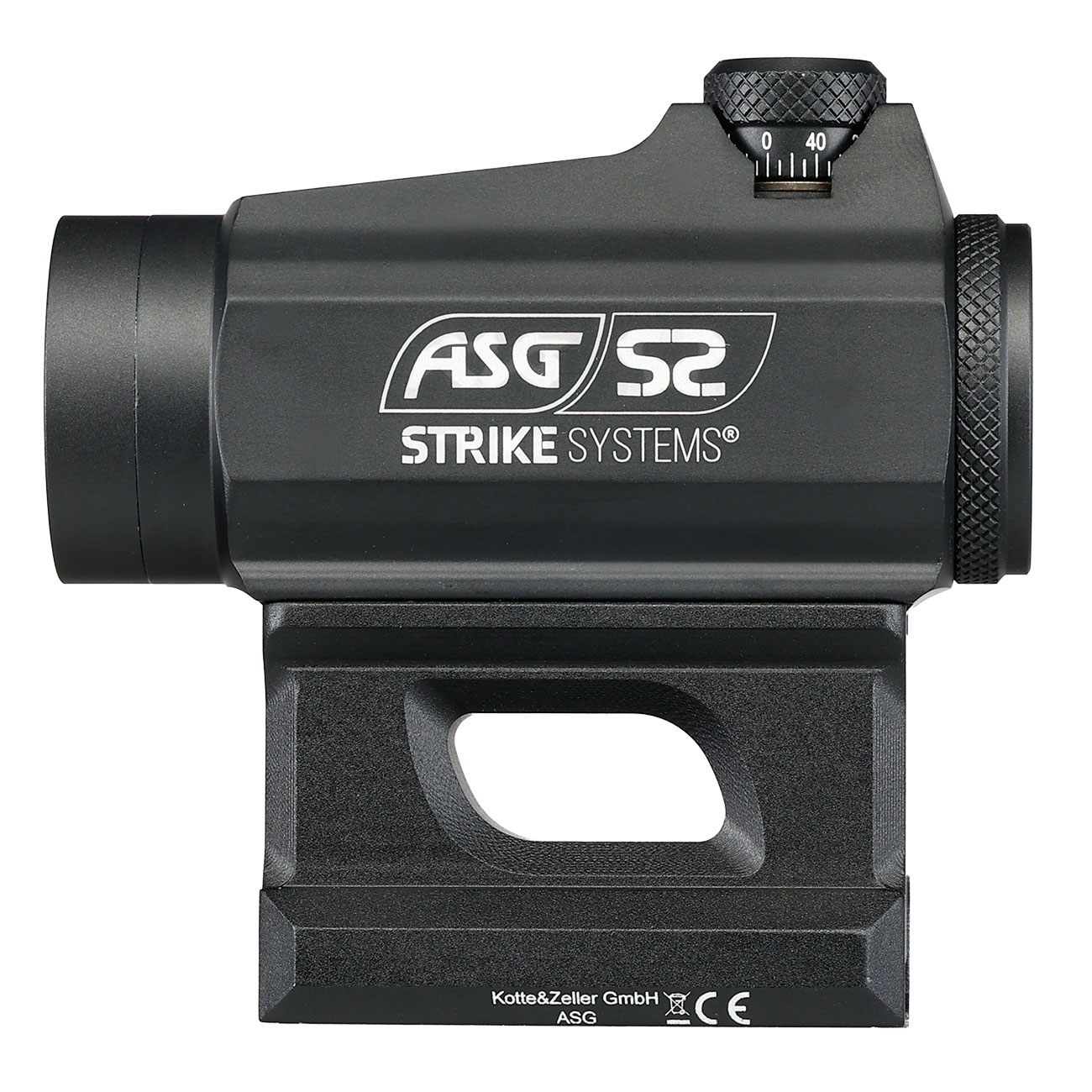 ASG / Strike Systems RDATS-01 Red-Dot mit 3 MOA Dot Absehen inkl. 20 - 22 mm Low u. High Mount schwarz Bild 4