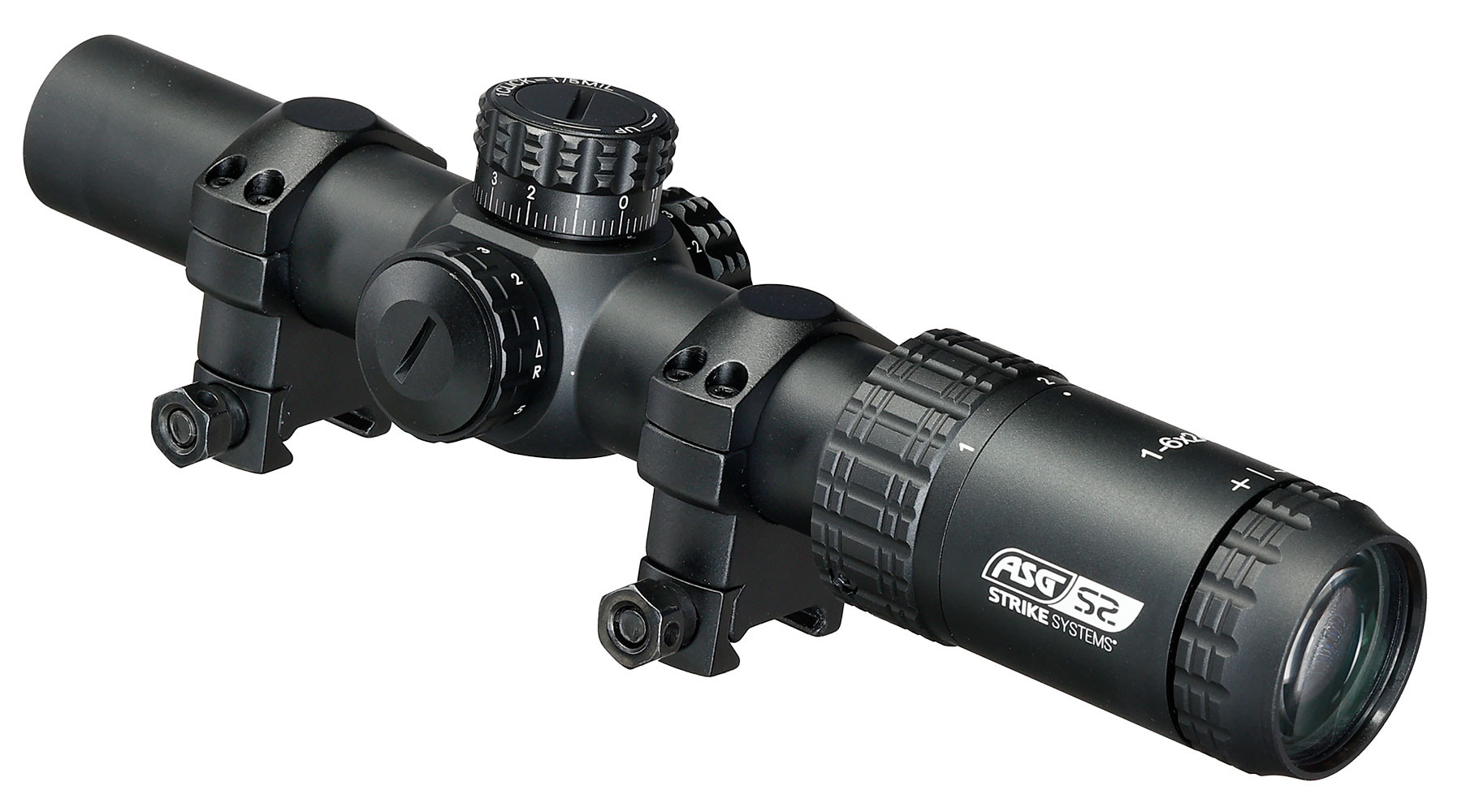 ASG / Strike Systems 1-6x24 LMTS-01 LPVO kompakt Zielfernrohr beleuchtet inkl. 20 - 22 mm Ringe schwarz Bild 2