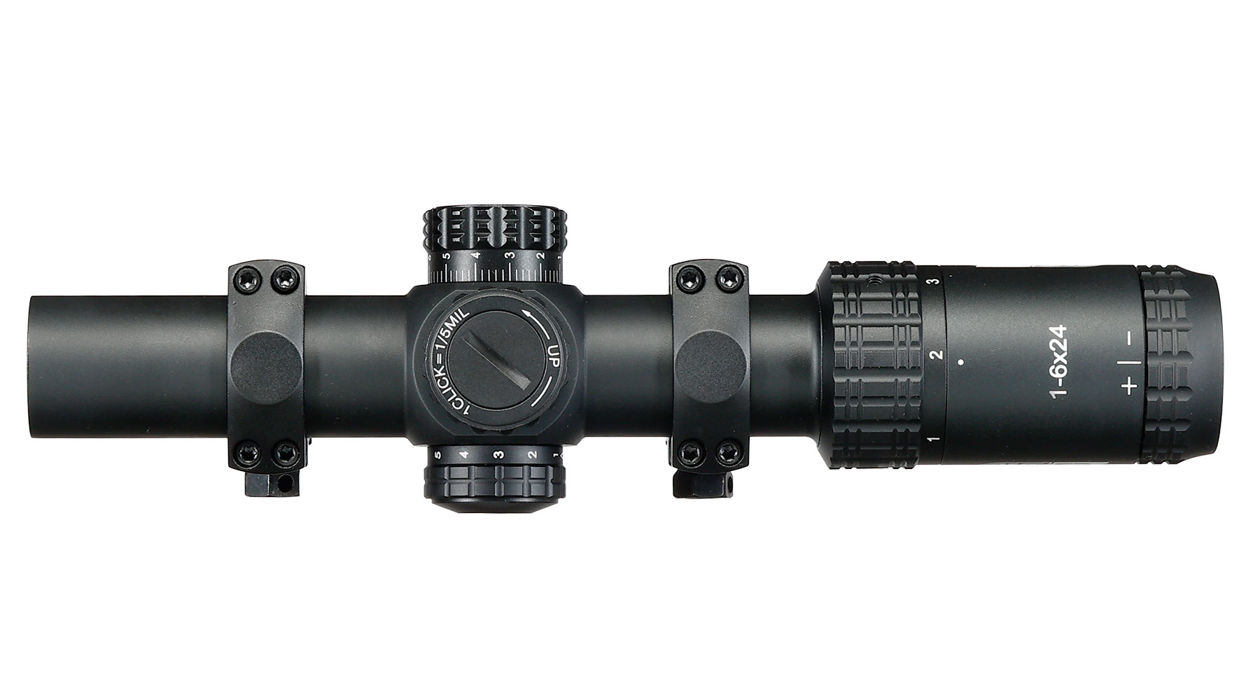 ASG / Strike Systems 1-6x24 LMTS-01 LPVO kompakt Zielfernrohr beleuchtet inkl. 20 - 22 mm Ringe schwarz Bild 6