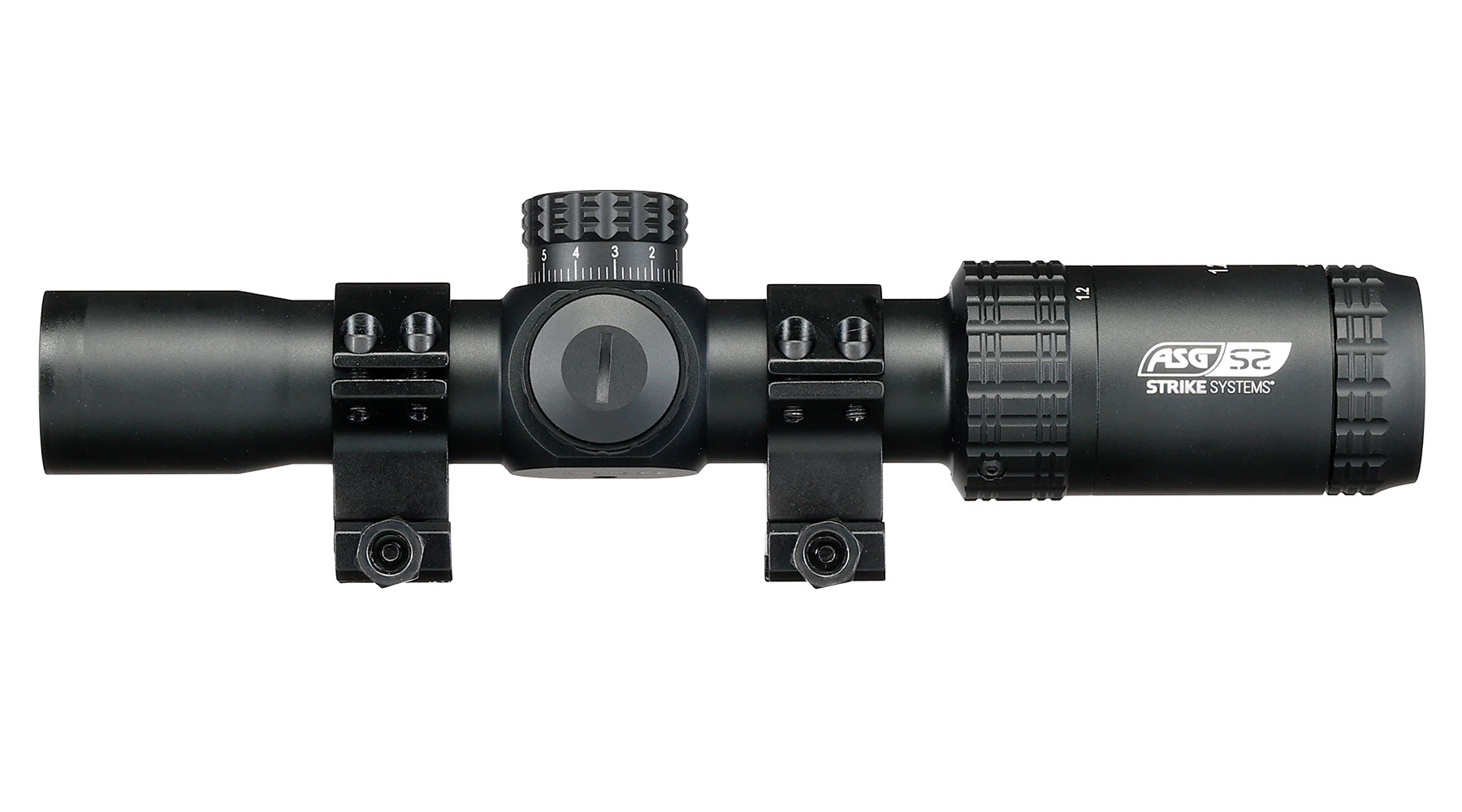 ASG / Strike Systems 1.2-6x28 LMTS-02 LPVO kompakt Zielfernrohr beleuchtet inkl. 20 - 22 mm Ringe schwarz Bild 4