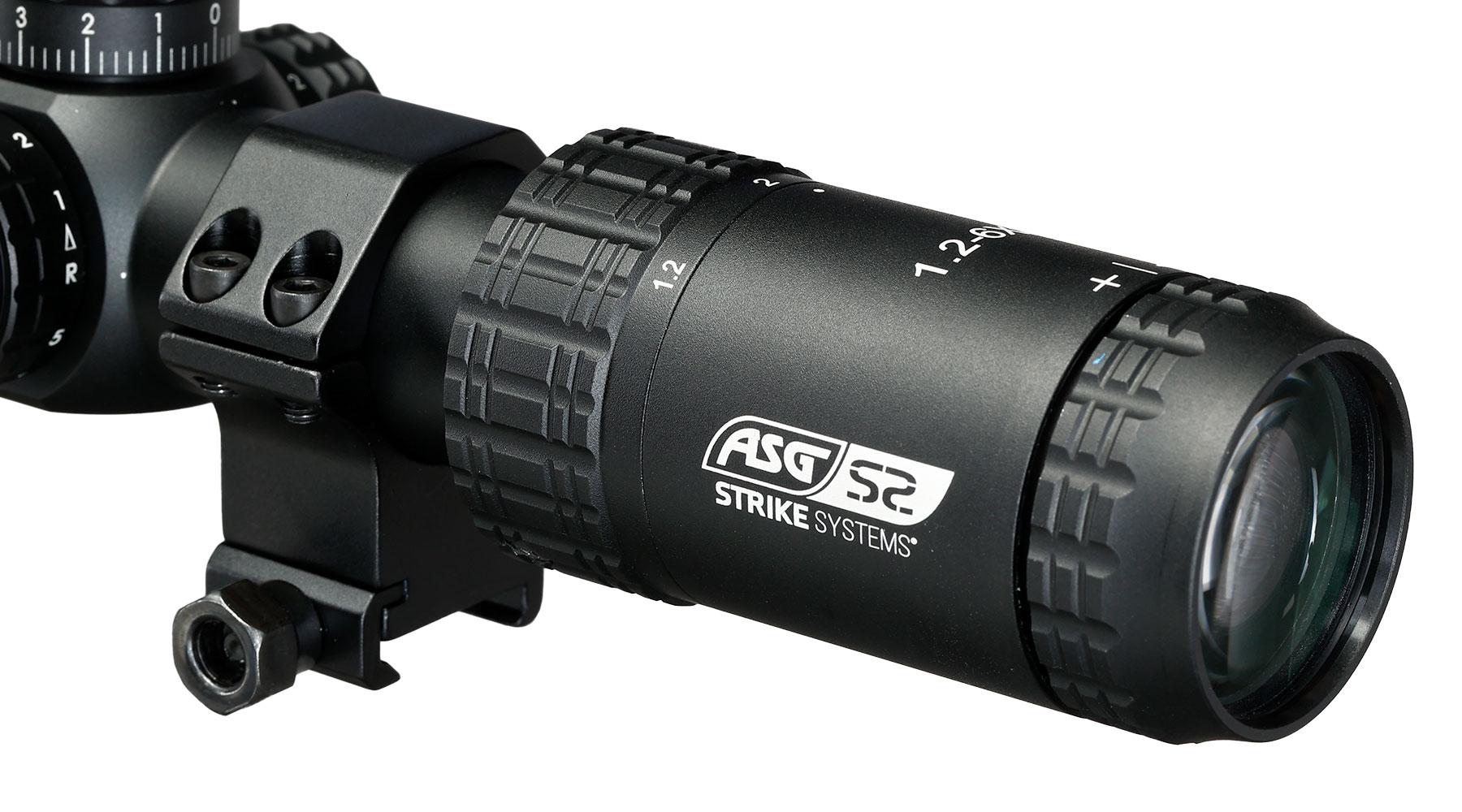 ASG / Strike Systems 1.2-6x28 LMTS-02 LPVO kompakt Zielfernrohr beleuchtet inkl. 20 - 22 mm Ringe schwarz Bild 8