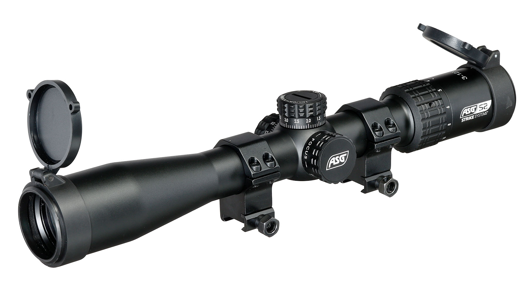 ASG / Strike Systems 3-12x40 HMTS-02 Zielfernrohr inkl. 20 - 22 mm Ringe schwarz
