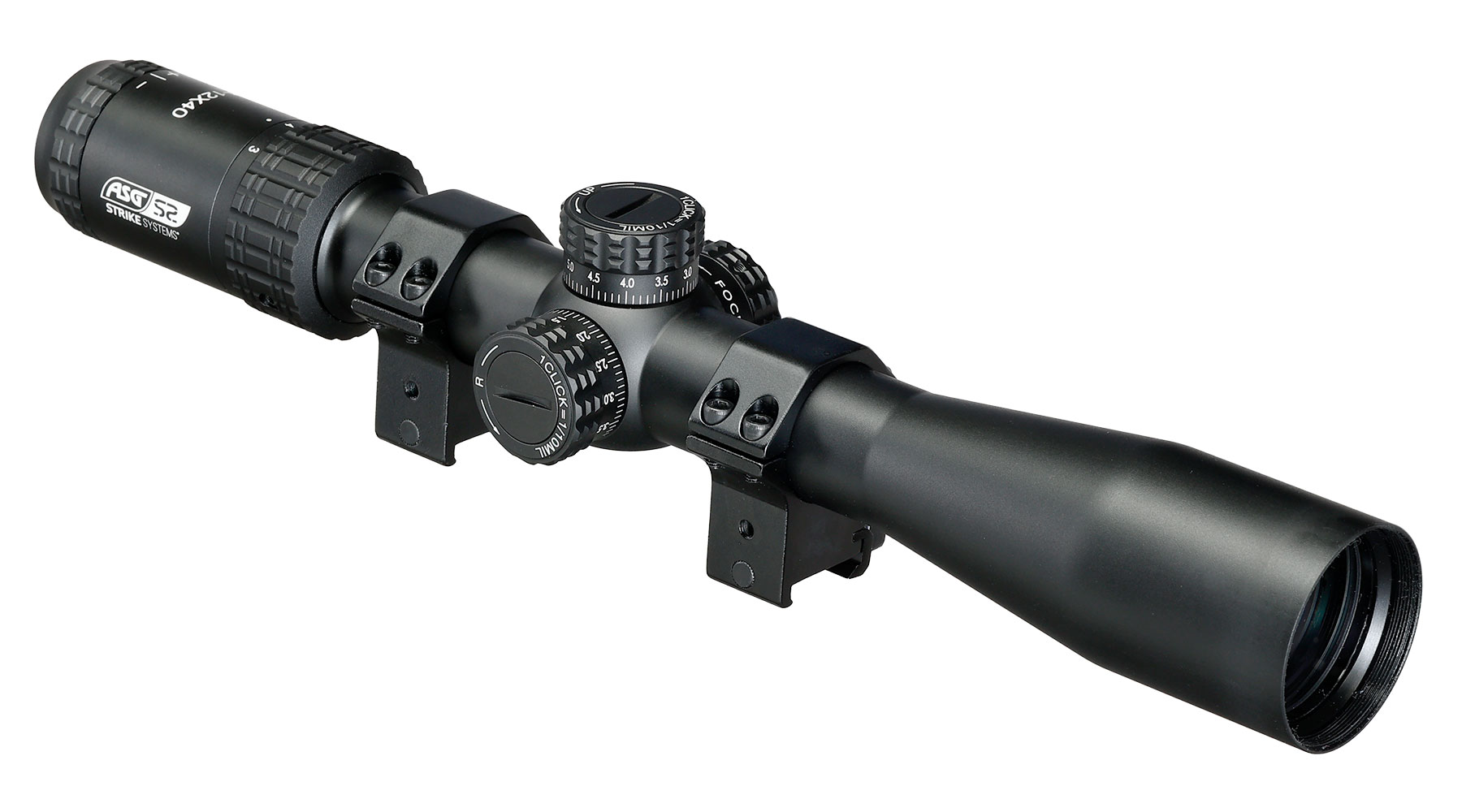 ASG / Strike Systems 3-12x40 HMTS-02 Zielfernrohr inkl. 20 - 22 mm Ringe schwarz Bild 1