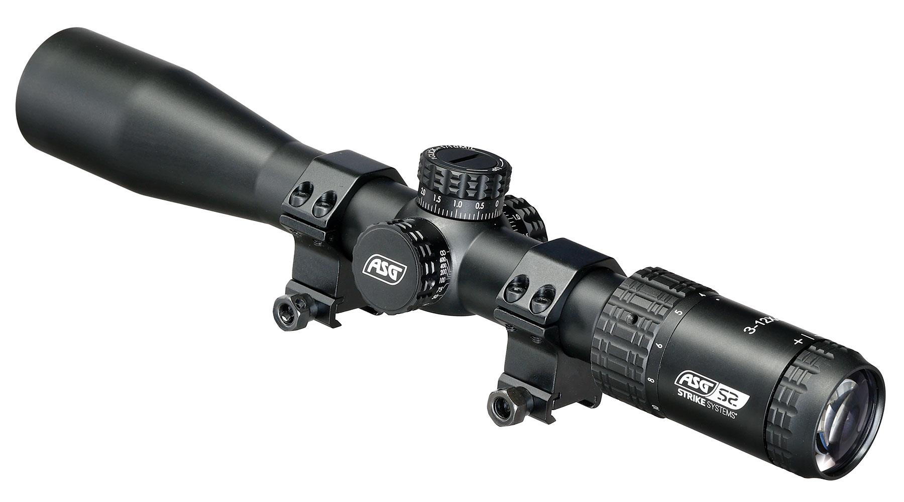 ASG / Strike Systems 3-12x40 HMTS-02 Zielfernrohr inkl. 20 - 22 mm Ringe schwarz Bild 2