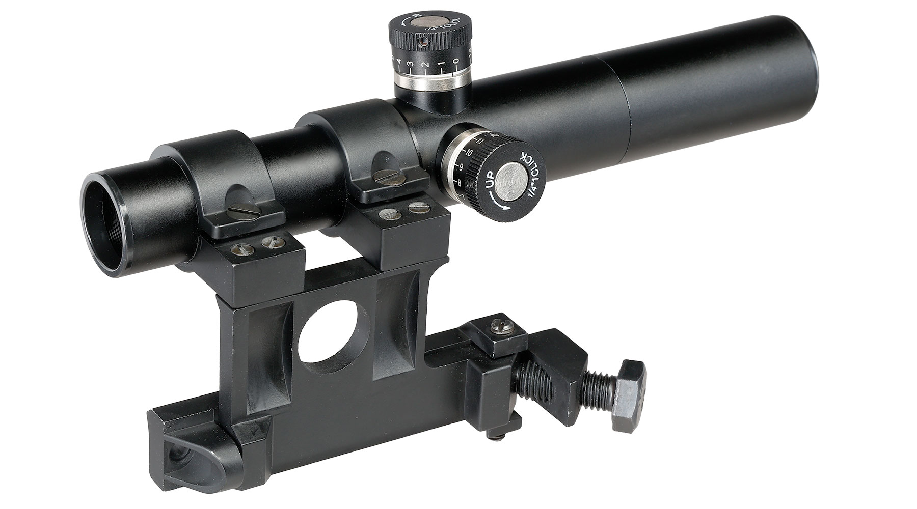 Double Bell PU-Scope Zielfernrohr Vollmetall 3,5x21 f. DB Mosin Nagant M1891/30 Gewehr schwarz