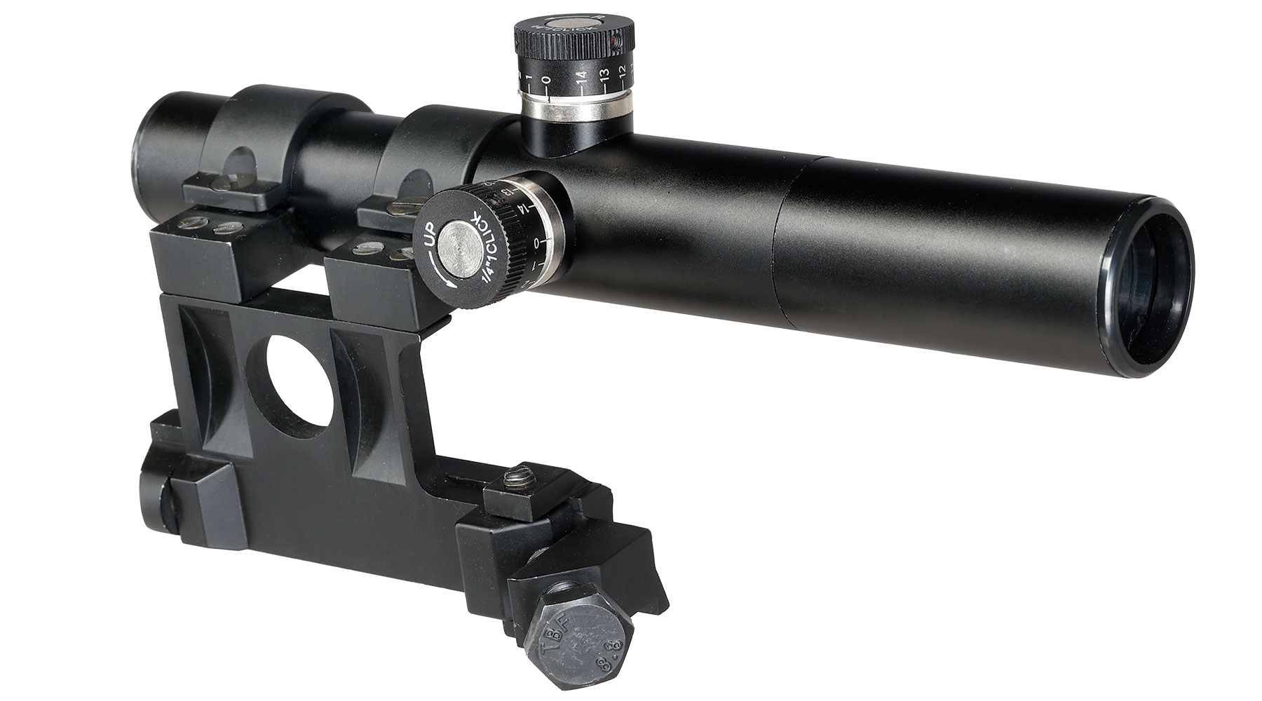 Double Bell PU-Scope Zielfernrohr Vollmetall 3,5x21 f. DB Mosin Nagant M1891/30 Gewehr schwarz Bild 3