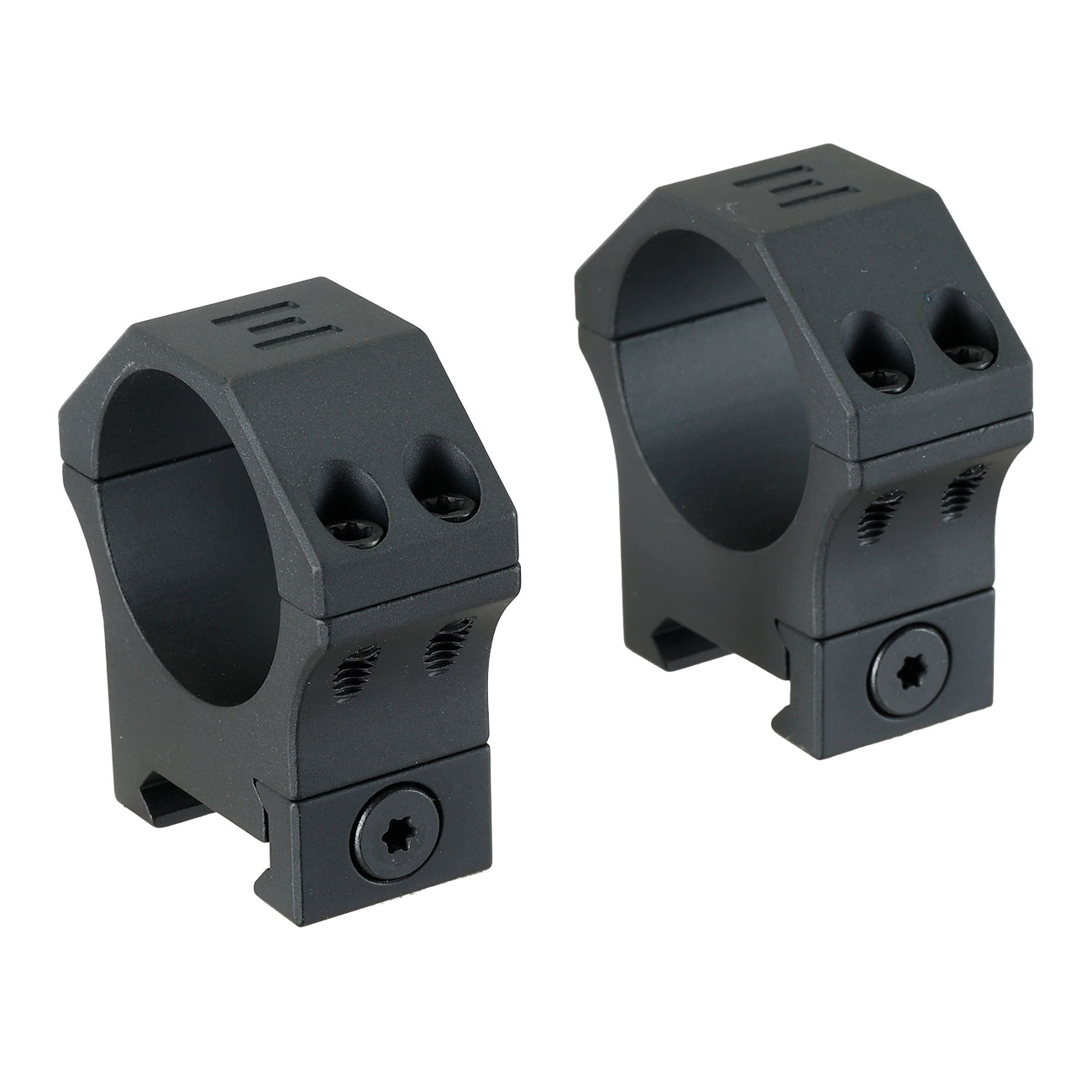 Element Optics XT Medium Profile Rings f�r 30 mm ZF f. 20 - 22 mm Picatinny-Schiene (2 St�ck) schwarz Bild 1