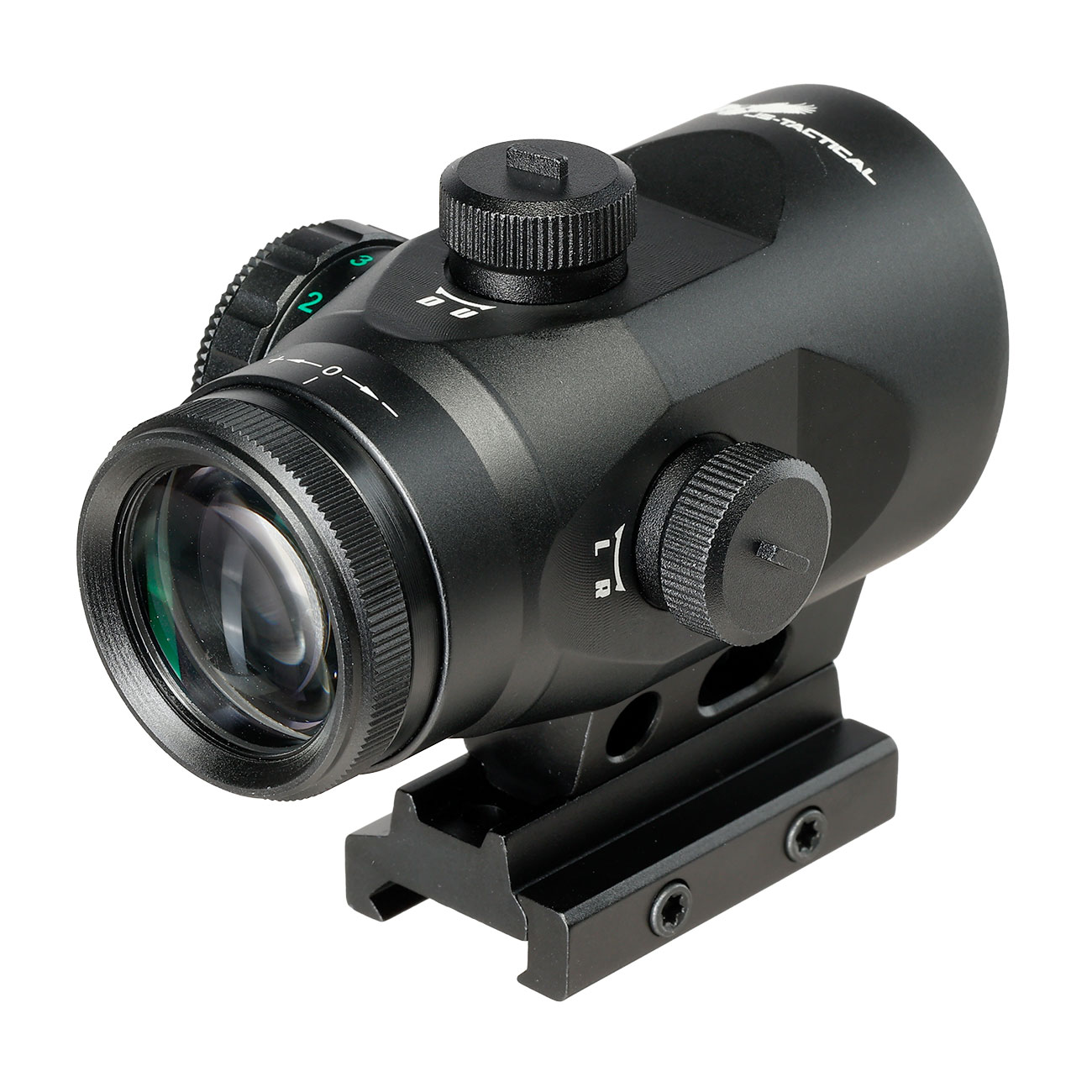 JS-Tactical 1x20 Prisma Sight mit Red- / Green-Circle-Dot inkl. 20 - 22 mm Halterung schwarz Bild 4
