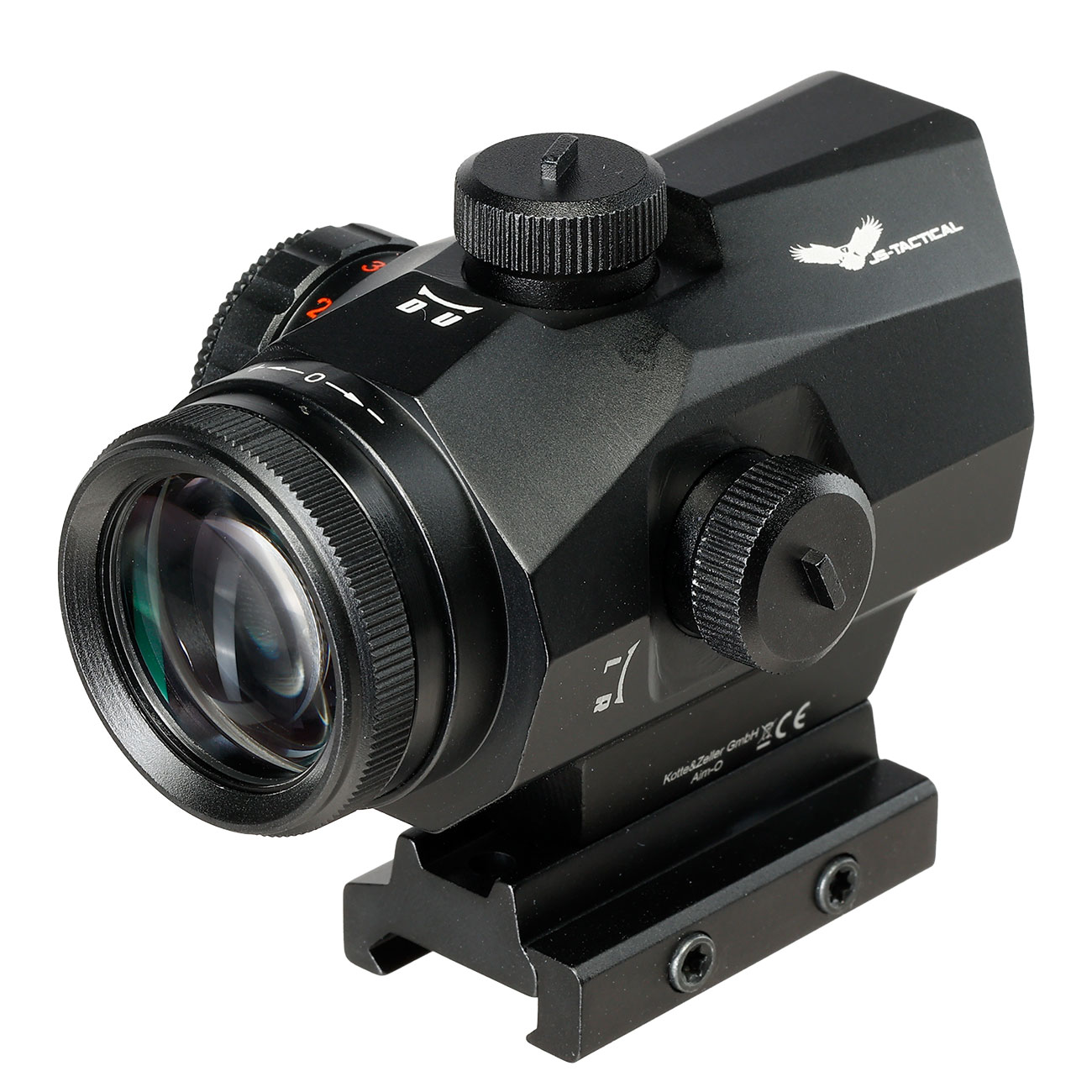 JS-Tactical 1X20S Prisma Sport Sight mit Red- / Green-Circle-Dot inkl. 20 - 22 mm Halterung schwarz Bild 4