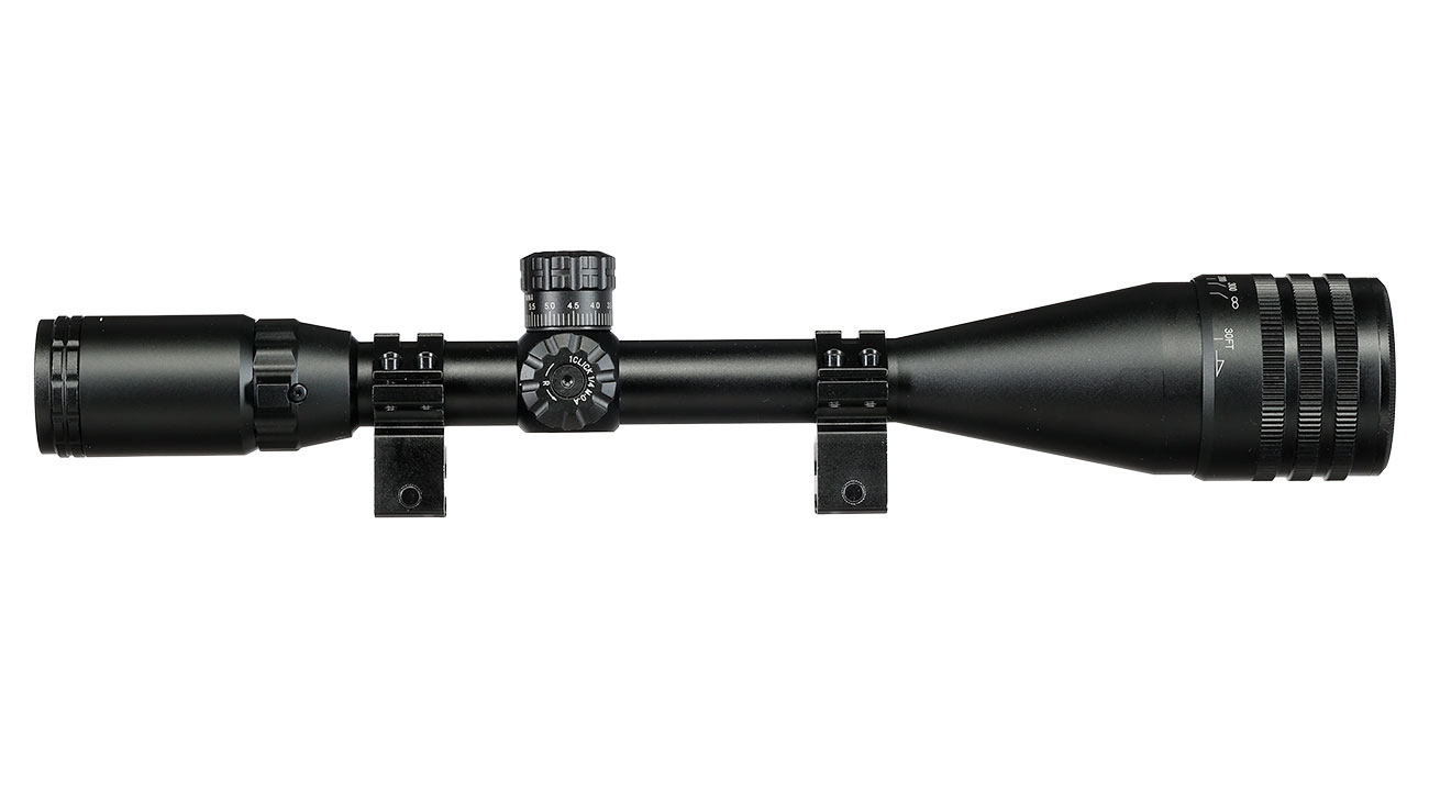 JS-Tactical 6-24x50 Rifle Scope Zielfernrohr beleuchtet inkl. 20 - 22 mm Montageringe schwarz Bild 4
