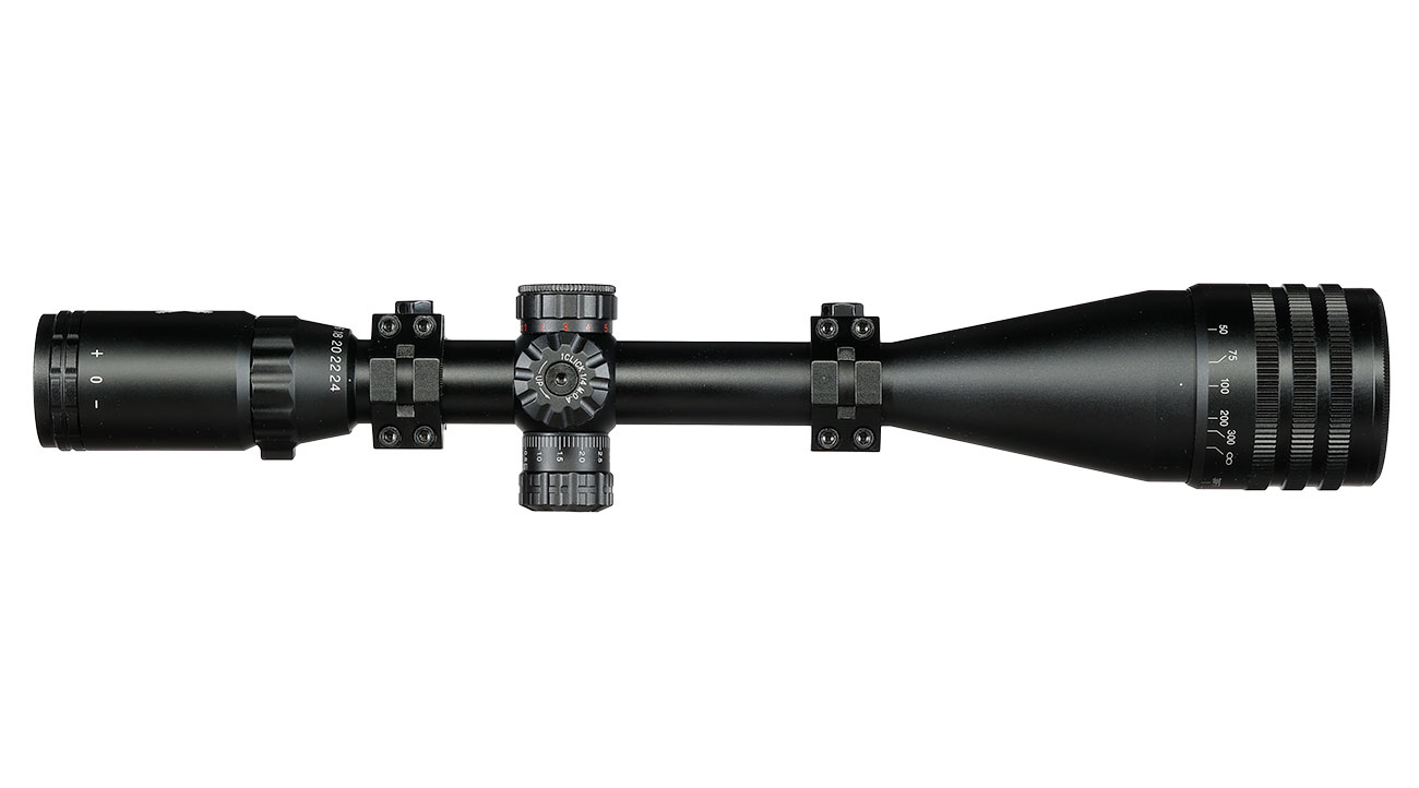 JS-Tactical 6-24x50 Rifle Scope Zielfernrohr beleuchtet inkl. 20 - 22 mm Montageringe schwarz Bild 5