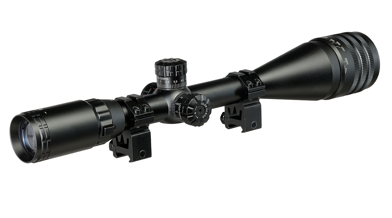 JS-Tactical 6-24x50 Rifle Scope Zielfernrohr beleuchtet inkl. 20 - 22 mm Montageringe schwarz Bild 6