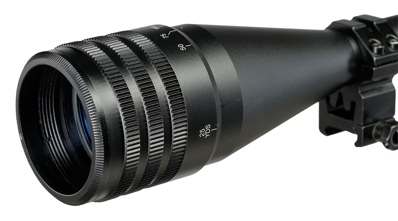 JS-Tactical 6-24x50 Rifle Scope Zielfernrohr beleuchtet inkl. 20 - 22 mm Montageringe schwarz Bild 8