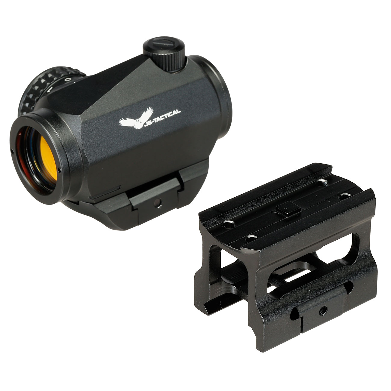JS-Tactical A5 Red-Dot Sight inkl. 20 - 22 mm Halterung / Scope Riser schwarz