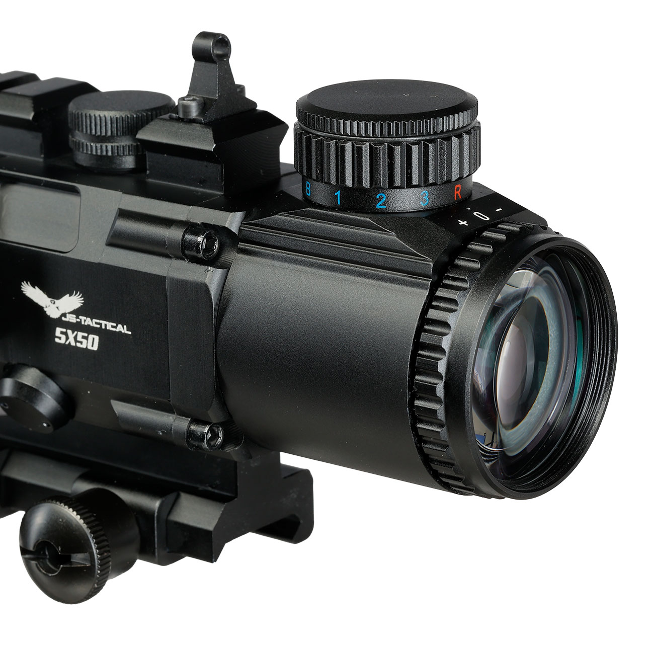 JS-Tactical 5x50mm Tac-Scope Zielfernrohr beleuchtet inkl. 20 - 22 mm Halterung schwarz Bild 9