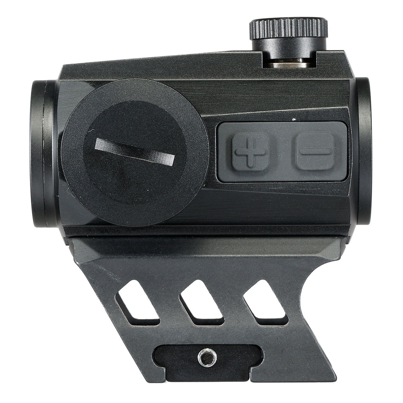 JS-Tactical R5T Red-Dot Solar Back-Up Sight inkl. 20 - 22 mm Halterung / Scope Riser schwarz Bild 3