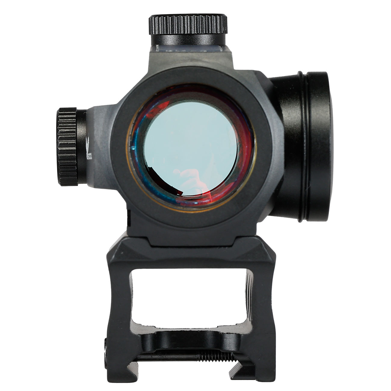 JS-Tactical R5T Red-Dot Solar Back-Up Sight inkl. 20 - 22 mm Halterung / Scope Riser schwarz Bild 7