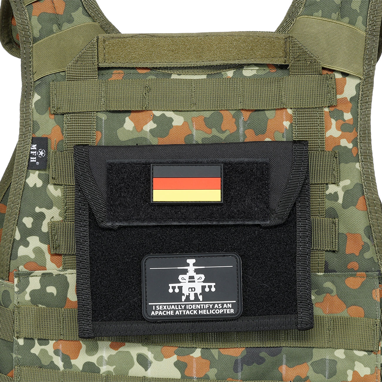 MFH Brusttasche mit Klett und Molle-Befestigungssytem schwarz Bild 2
