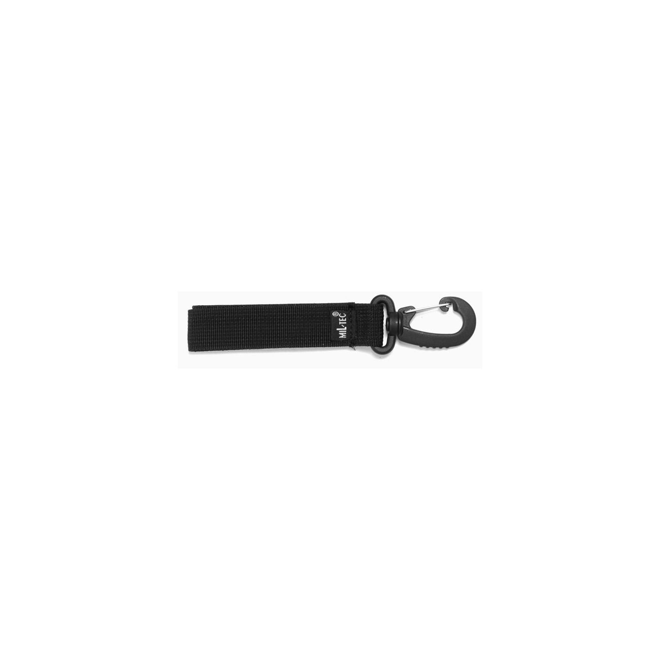 Mil-Tec Tactical Koppelschlaufe schwarz 7cm, mit Karabinerhaken