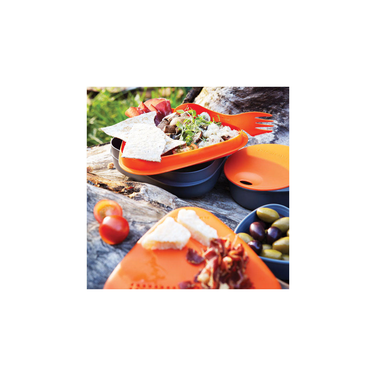 Light My Fire Outdoor Meal Kit Basic Orange 6 Teilig