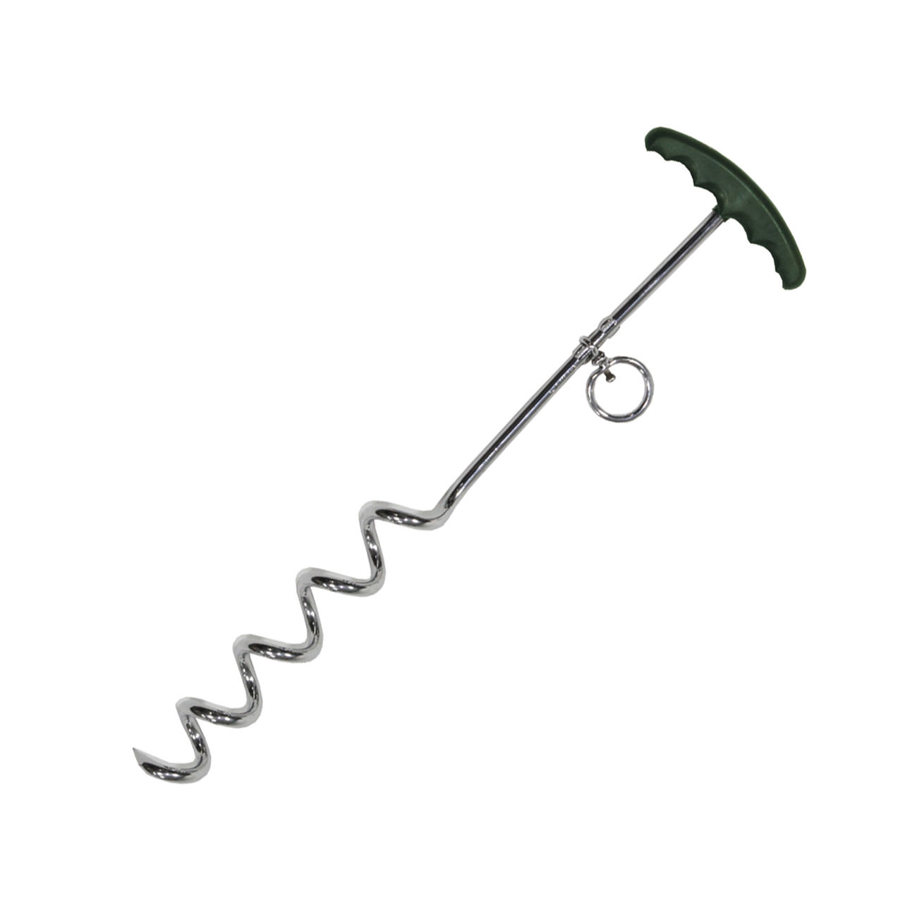 45 cm Befestigung Erdspieß Camping Metall mit Plastikgriff Spiral-Hering 