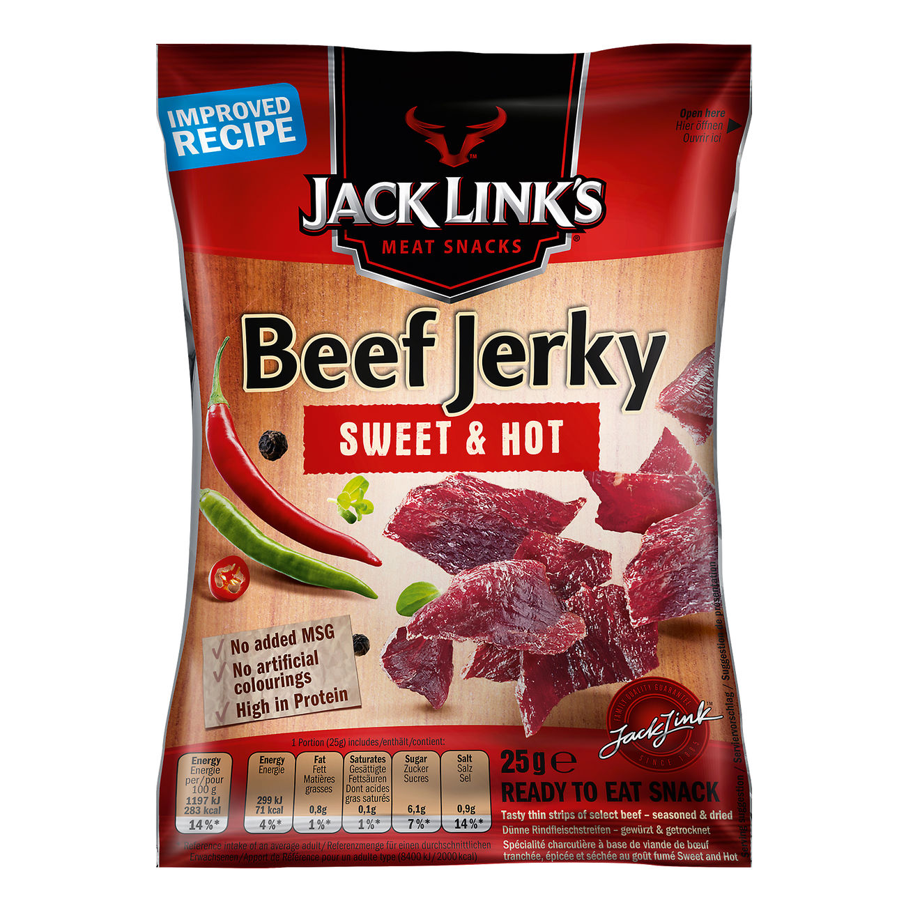 Jack Link S Beef Jerky Sweet Hot 25g Kotte Zeller