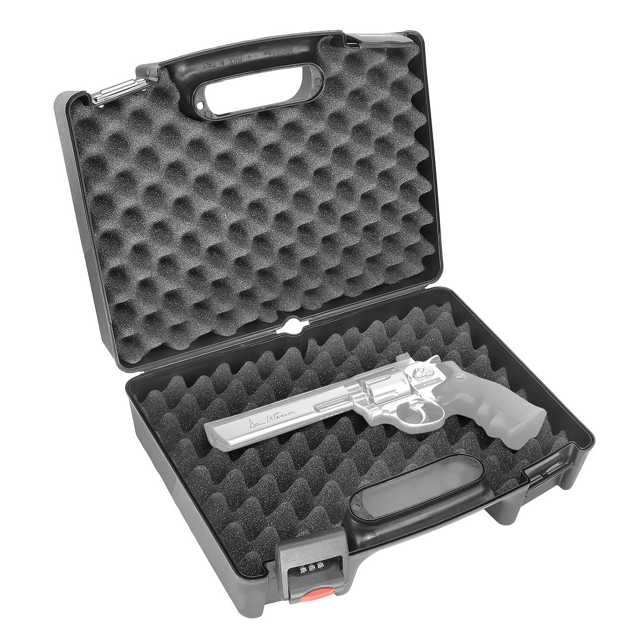 Madbull Pistolenkoffer 37,5 x 28 x 13 cm mit Zahlenschloss schwarz Bild 1