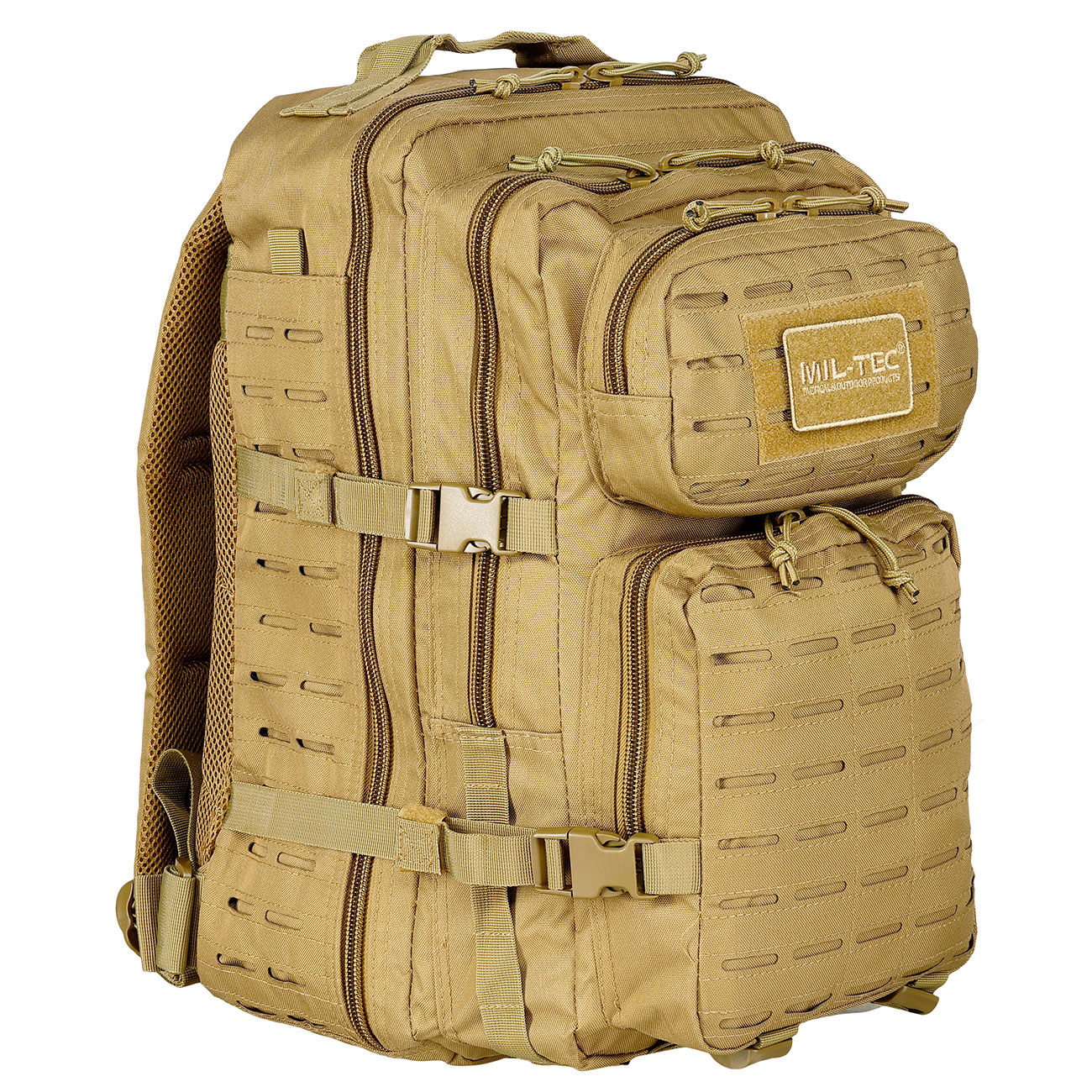 Mil-Tec Rucksack Assault Pack Laser Cut large 36L coyote