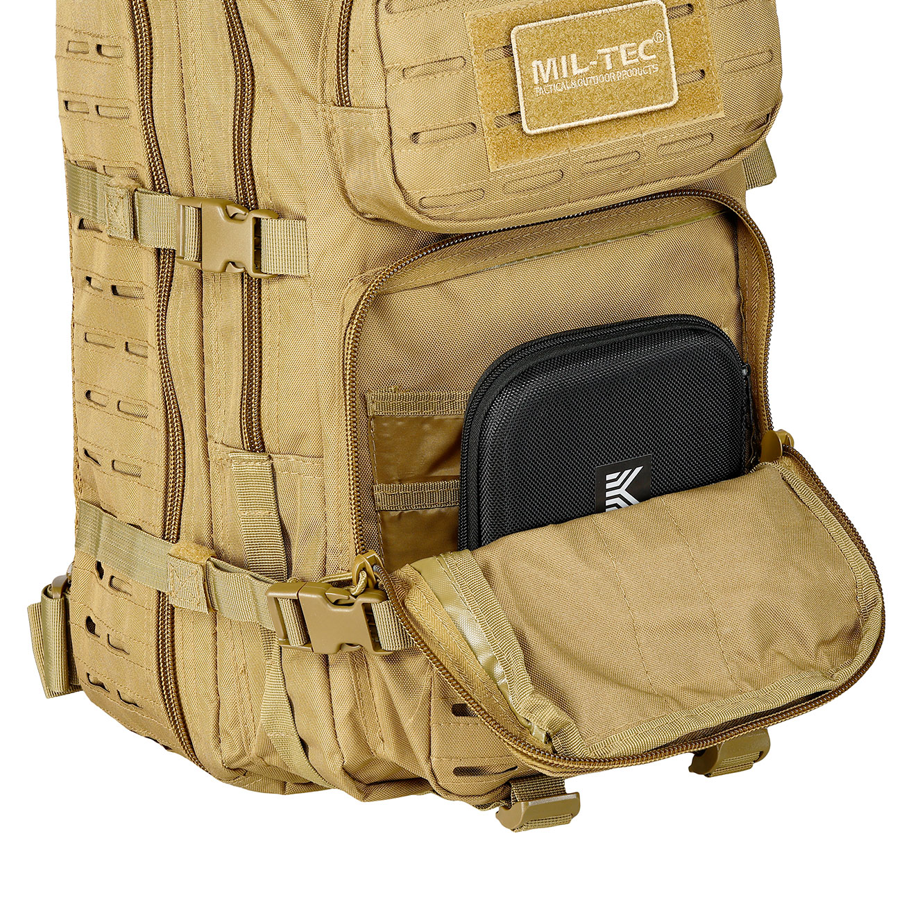 Mil-Tec Rucksack Assault Pack Laser Cut large 36L coyote Bild 10