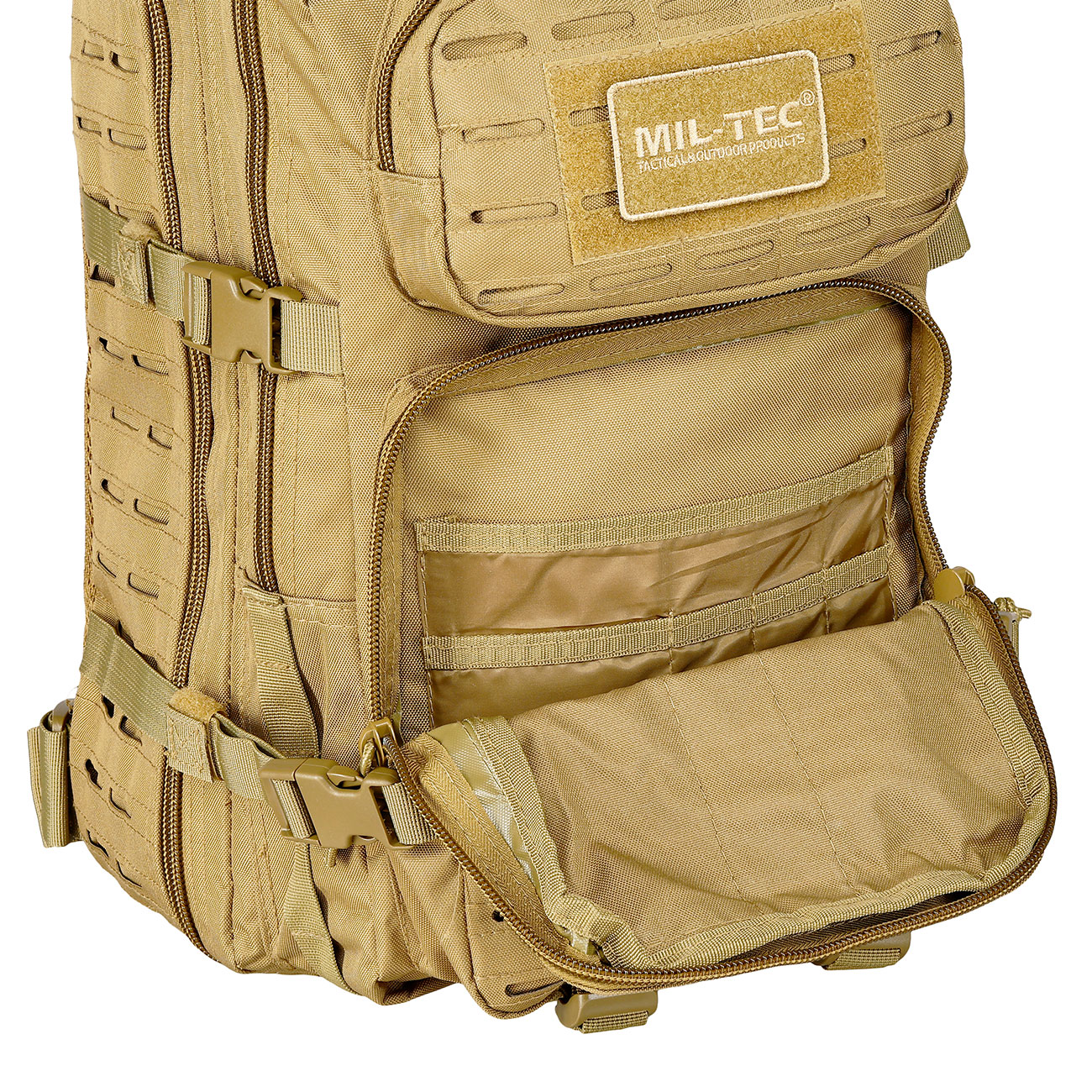 Mil-Tec Rucksack Assault Pack Laser Cut large 36L coyote Bild 11