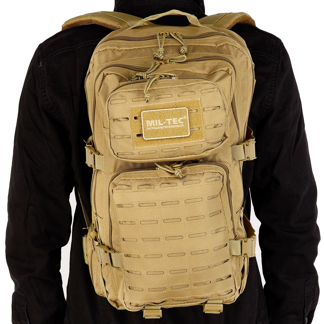 Mil-Tec Rucksack Assault Pack Laser Cut large 36L coyote Bild 4