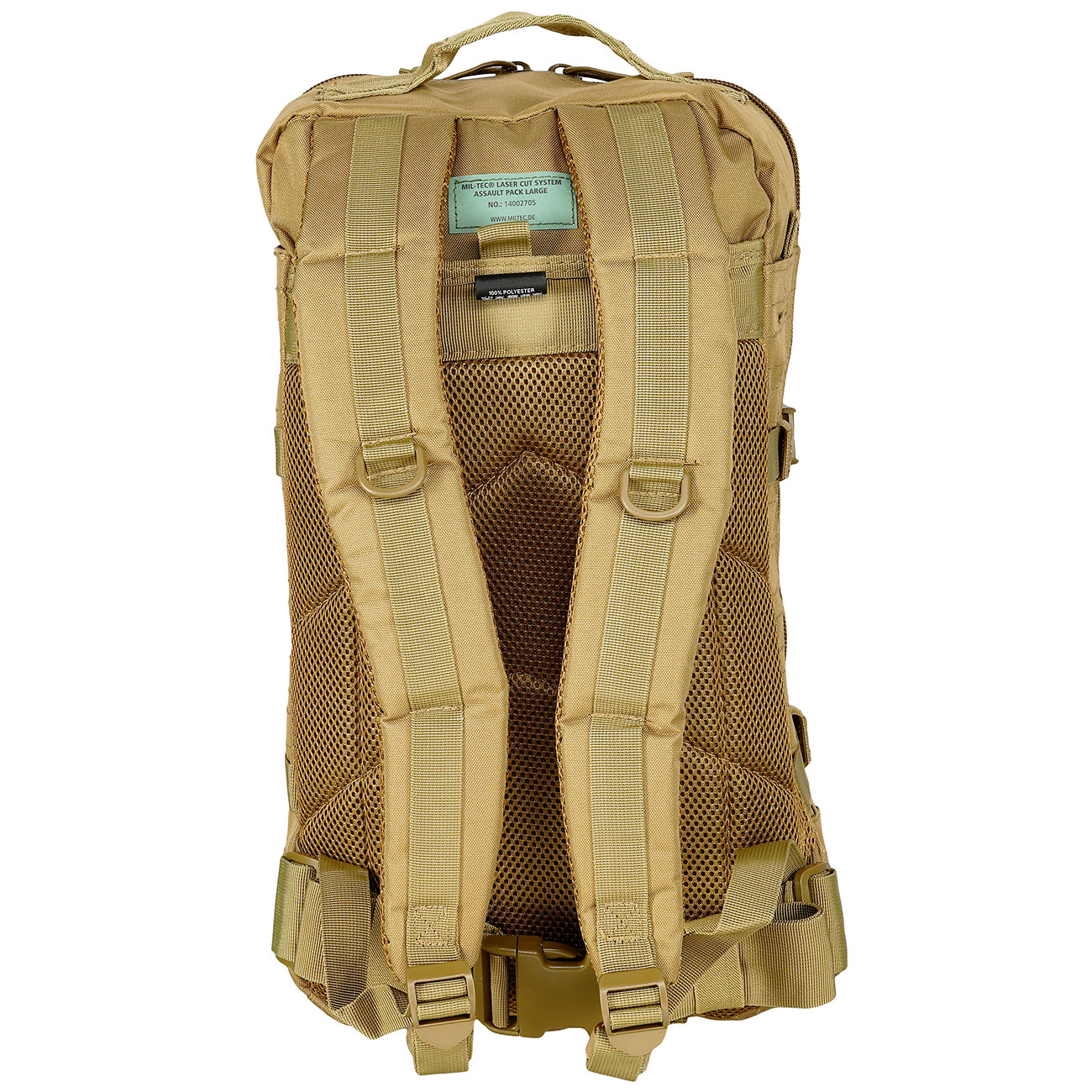 Mil-Tec Rucksack Assault Pack Laser Cut large 36L coyote Bild 7