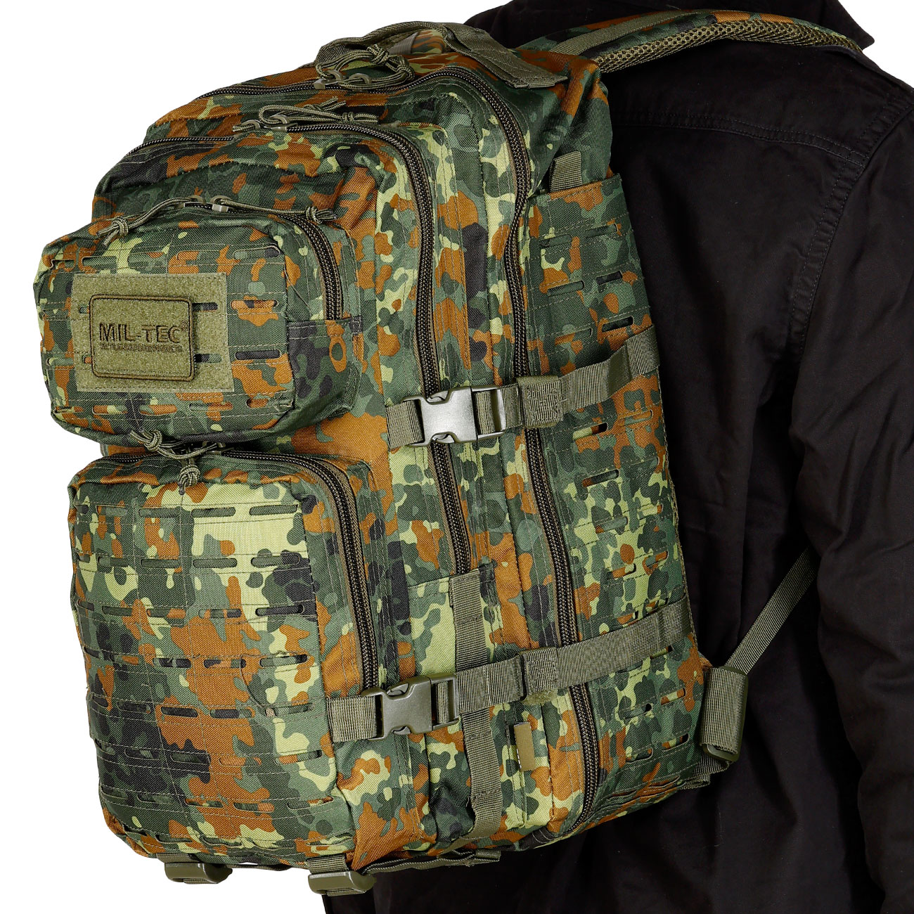 Mil-Tec Rucksack Assault Pack Laser Cut large 36L flecktarn Bild 5