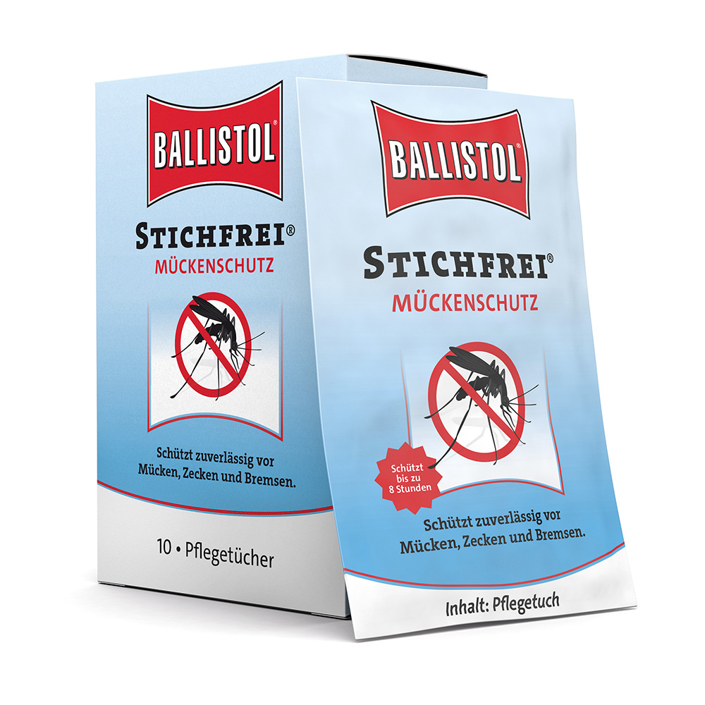 Ballistol Pflegetücher 10 Stk. Stichfrei zur Abwehr von Insekten