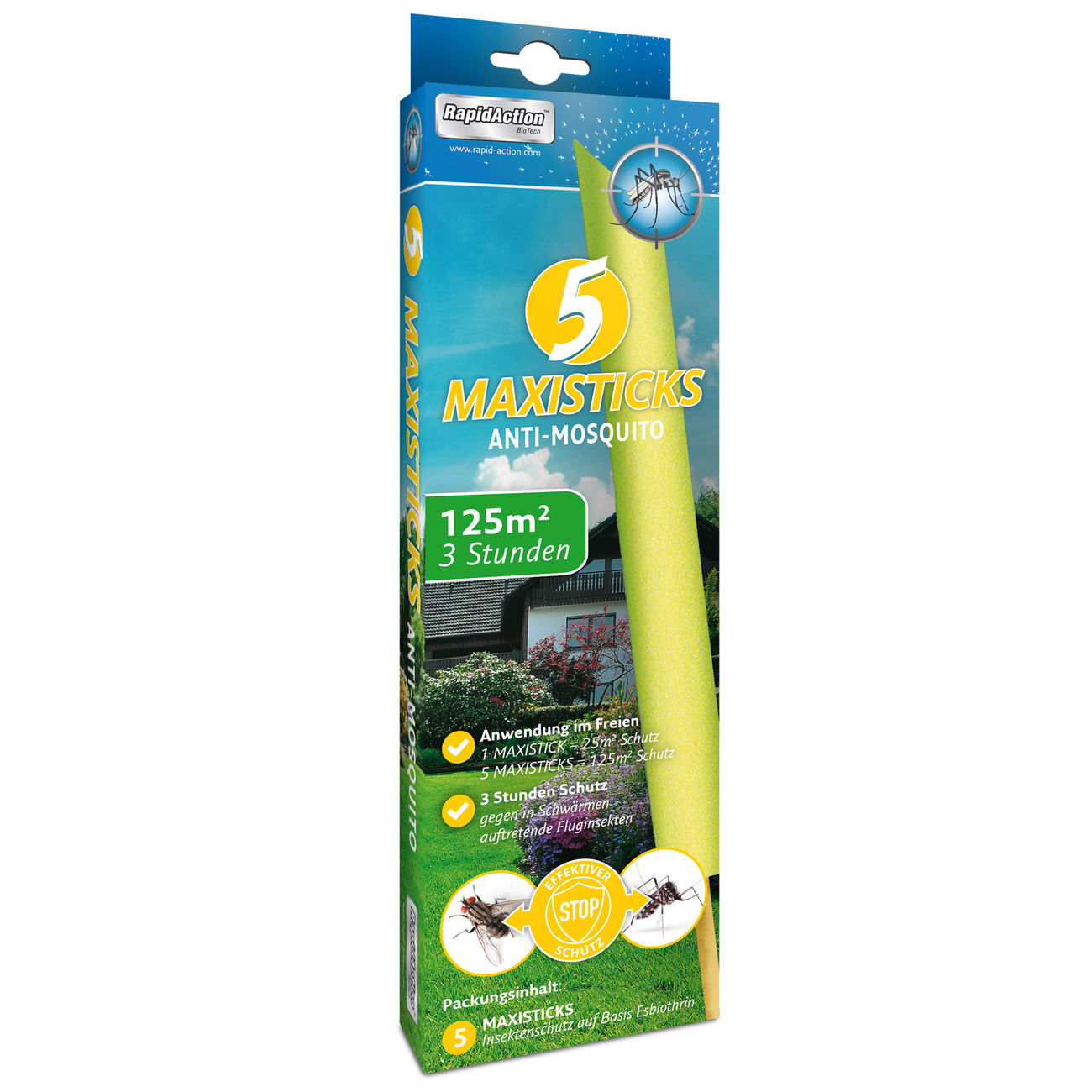 RapidAction Anti-Mosquito-Sticks 5 Stck zur Abwehr von Insekten