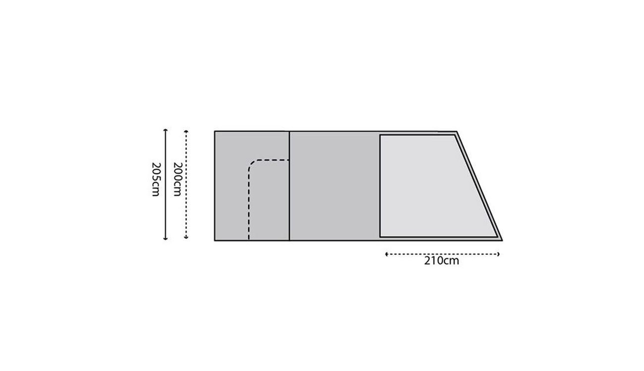 Highlander Tunnelzelt Oak 4 fr 4 Personen blau/grau Bild 1