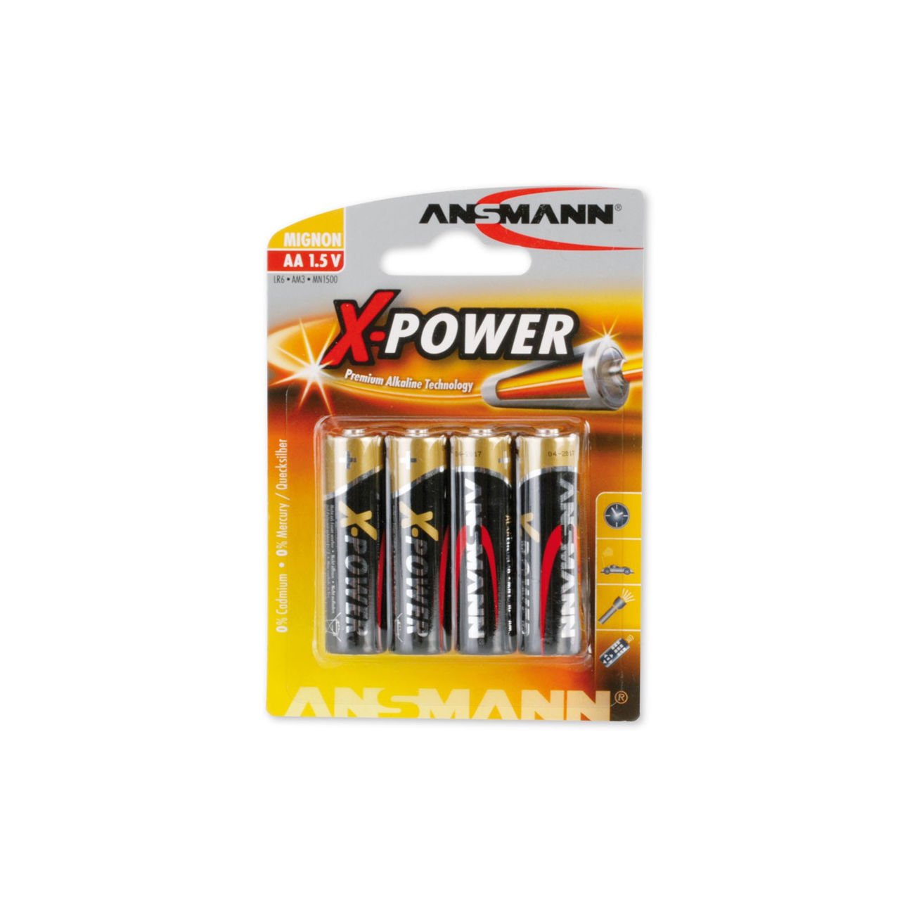 Ansmann X-Power Alkaline Batterie Mignon AA 4er Blister