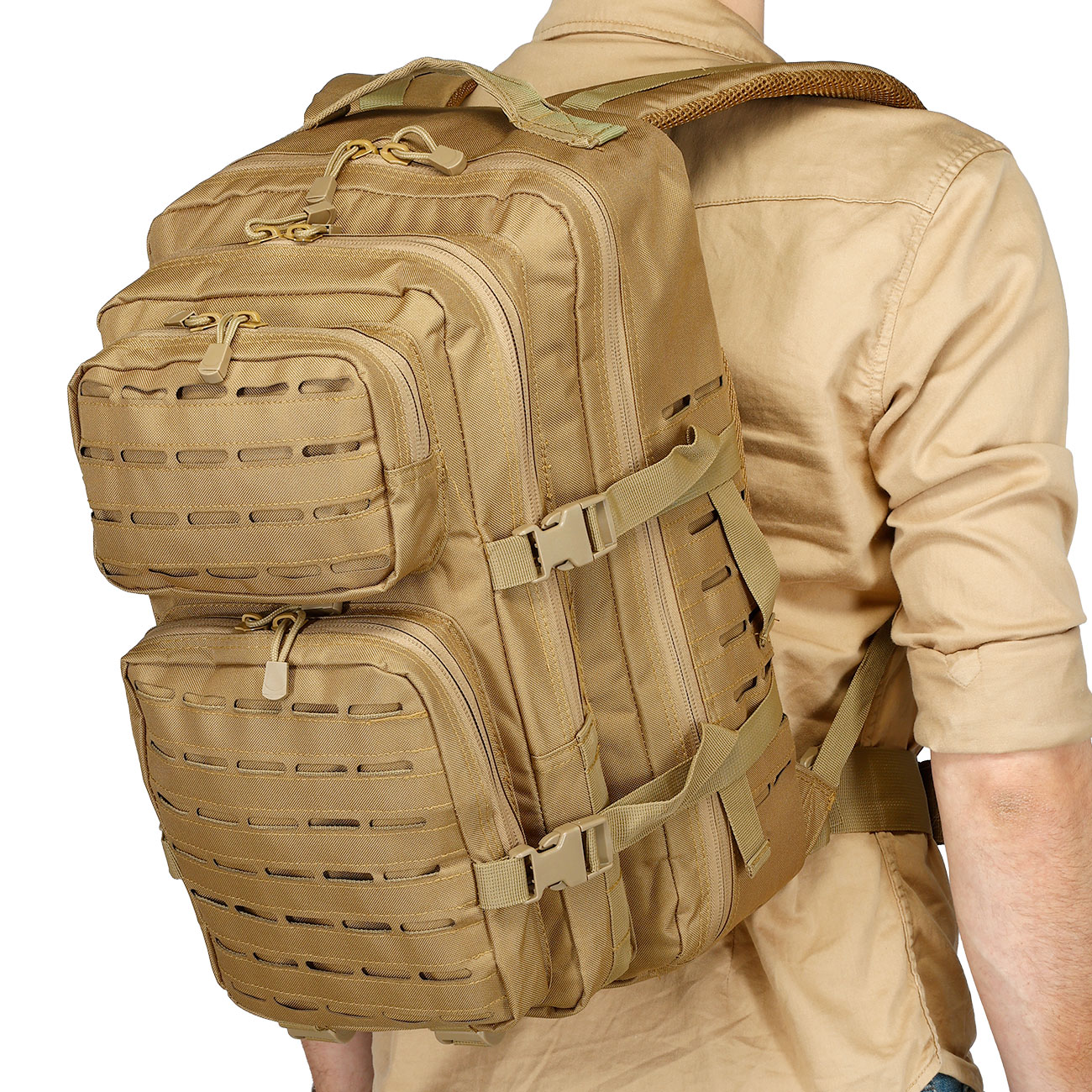 Brandit Cooper Rucksack Lasercut large camel Bild 11