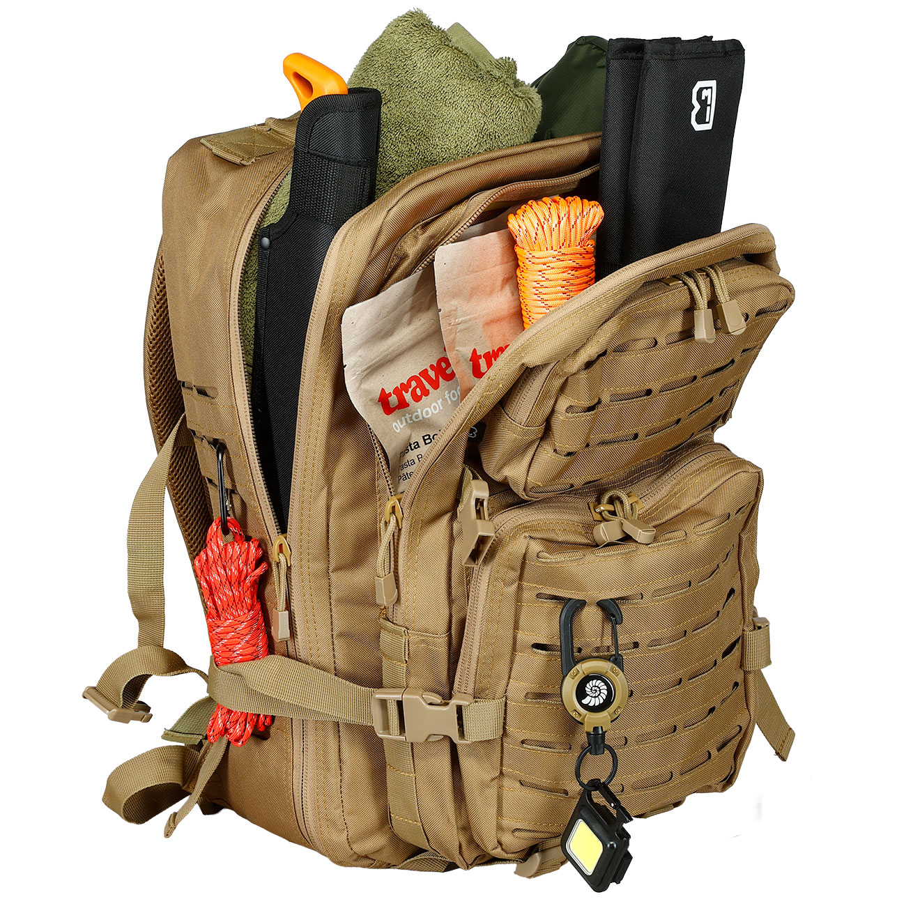 Brandit Cooper Rucksack Lasercut large camel Bild 9