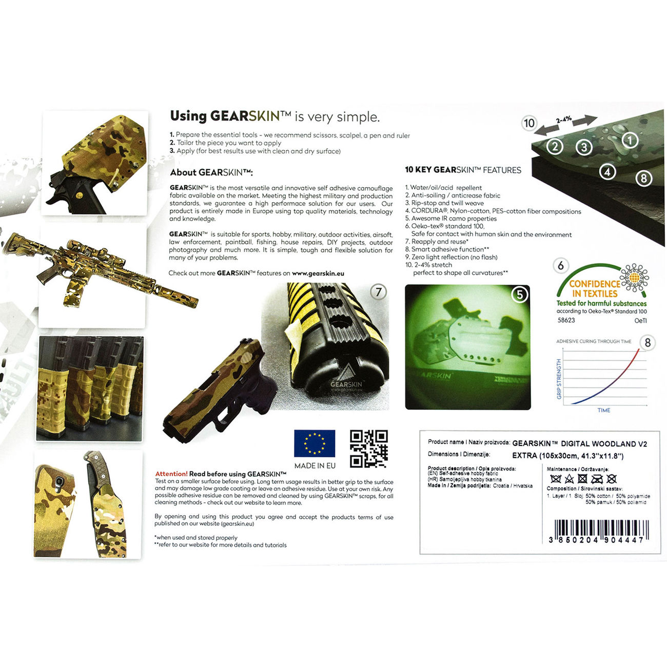 Gearskin Tarnfolie Gr. Extra Digital Woodland V2 Bild 1