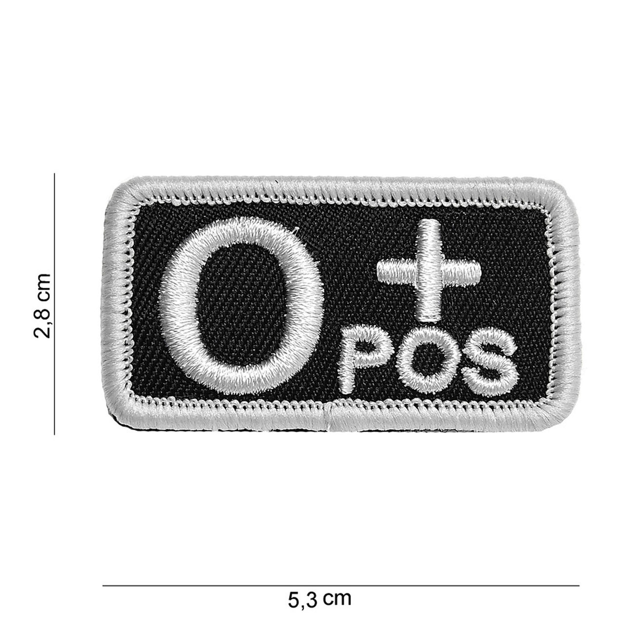 101 INC. Blutgruppenpatch 0 positiv schwarz