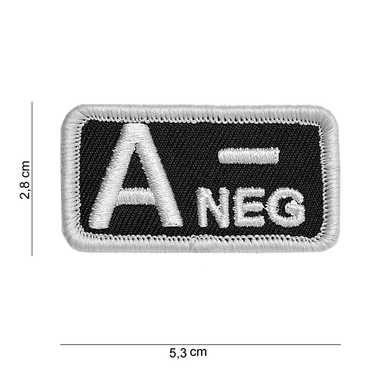 101 INC. Blutgruppenpatch A negativ schwarz