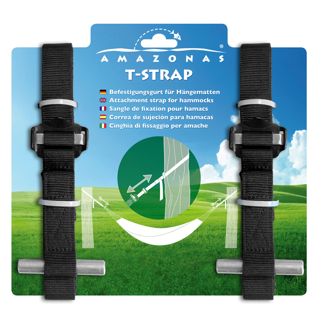 Amazonas T-Strap Befestigungsgurt fr Hngematten 2er Set Bild 1